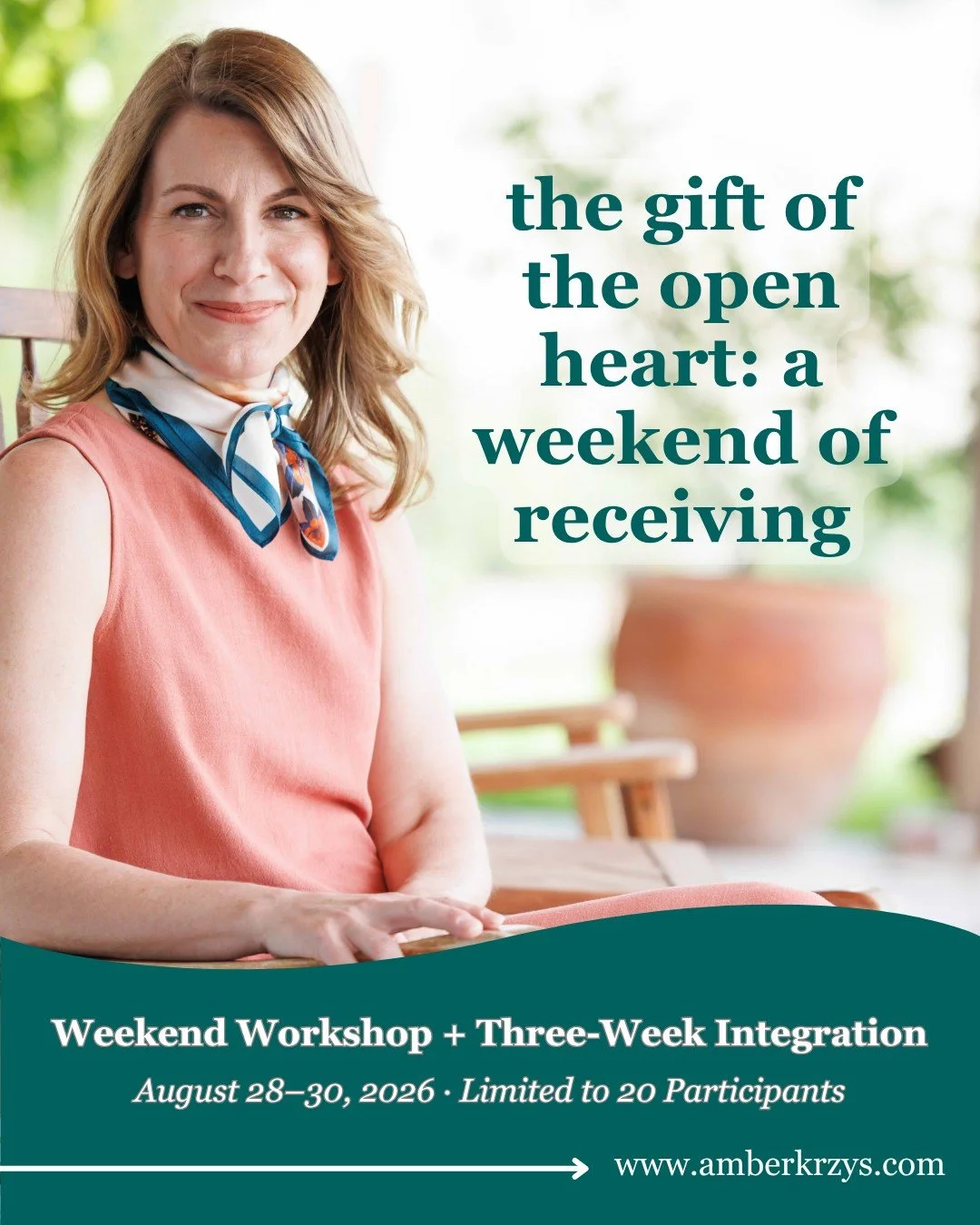 Over the last year, I've been living into a radical shift around receiving&mdash;what it actually means, and what opens when you stop resisting life and start meeting it. The changes have been so transformative that I've built a weekend around it so 
