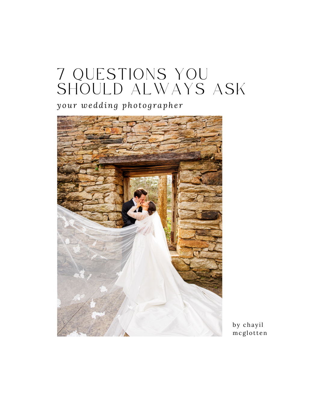 7 questions you should always ask your wedding photographer…