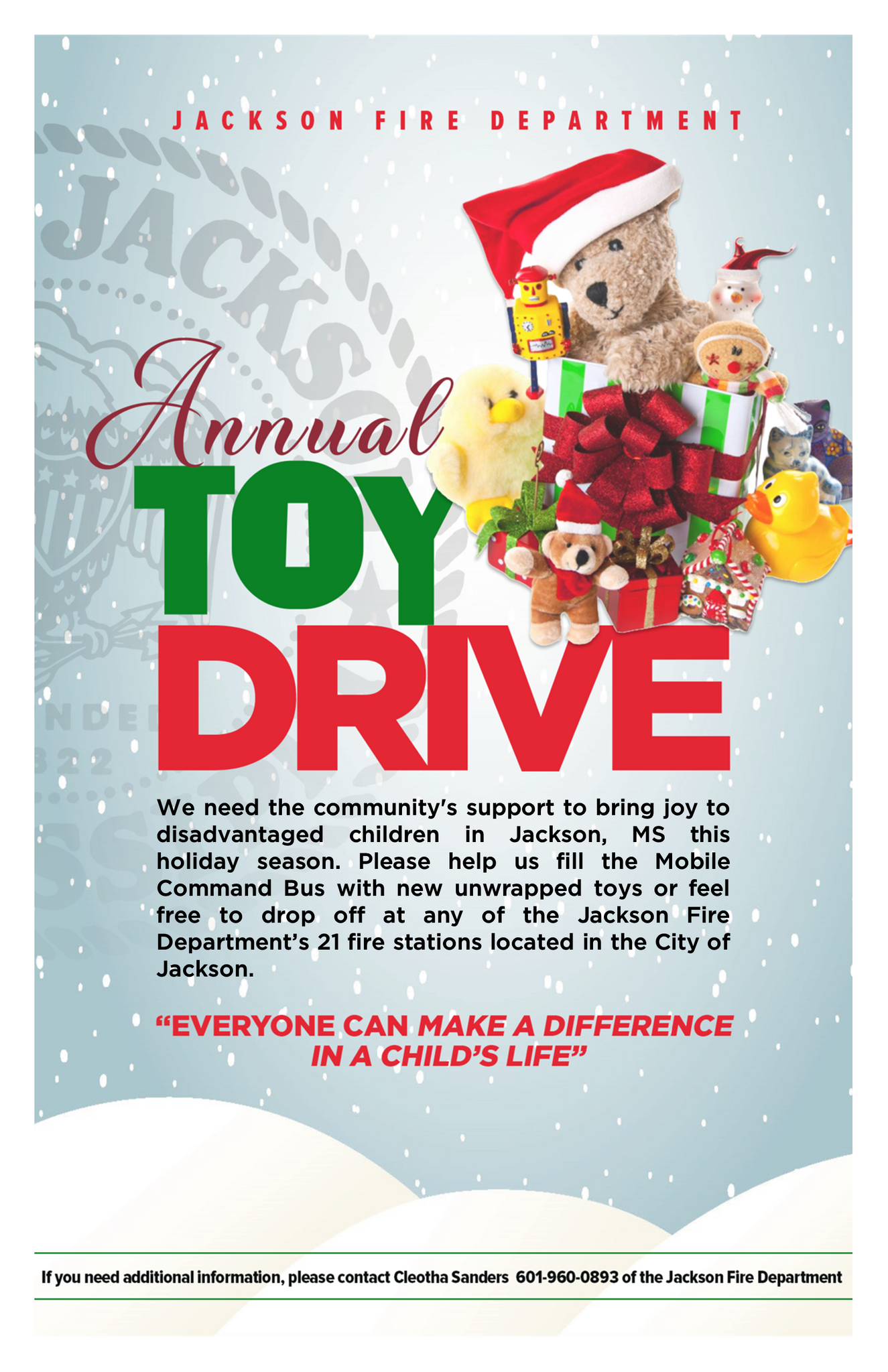 Jackson Fire Department Annual Christmas Toy Drive