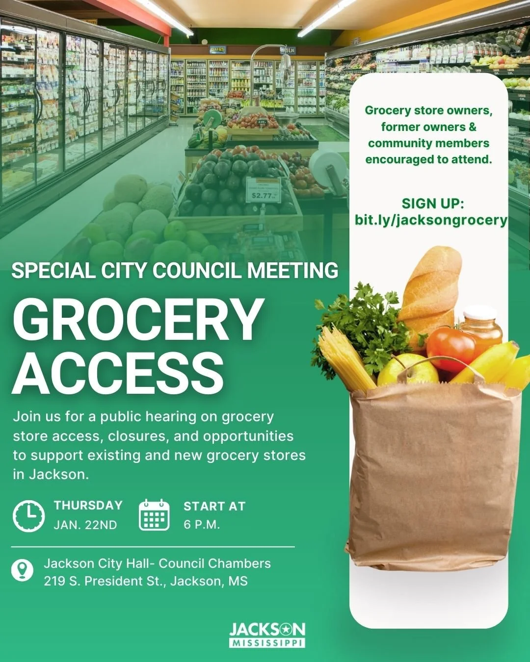 Special City Council Meeting on Grocery Access