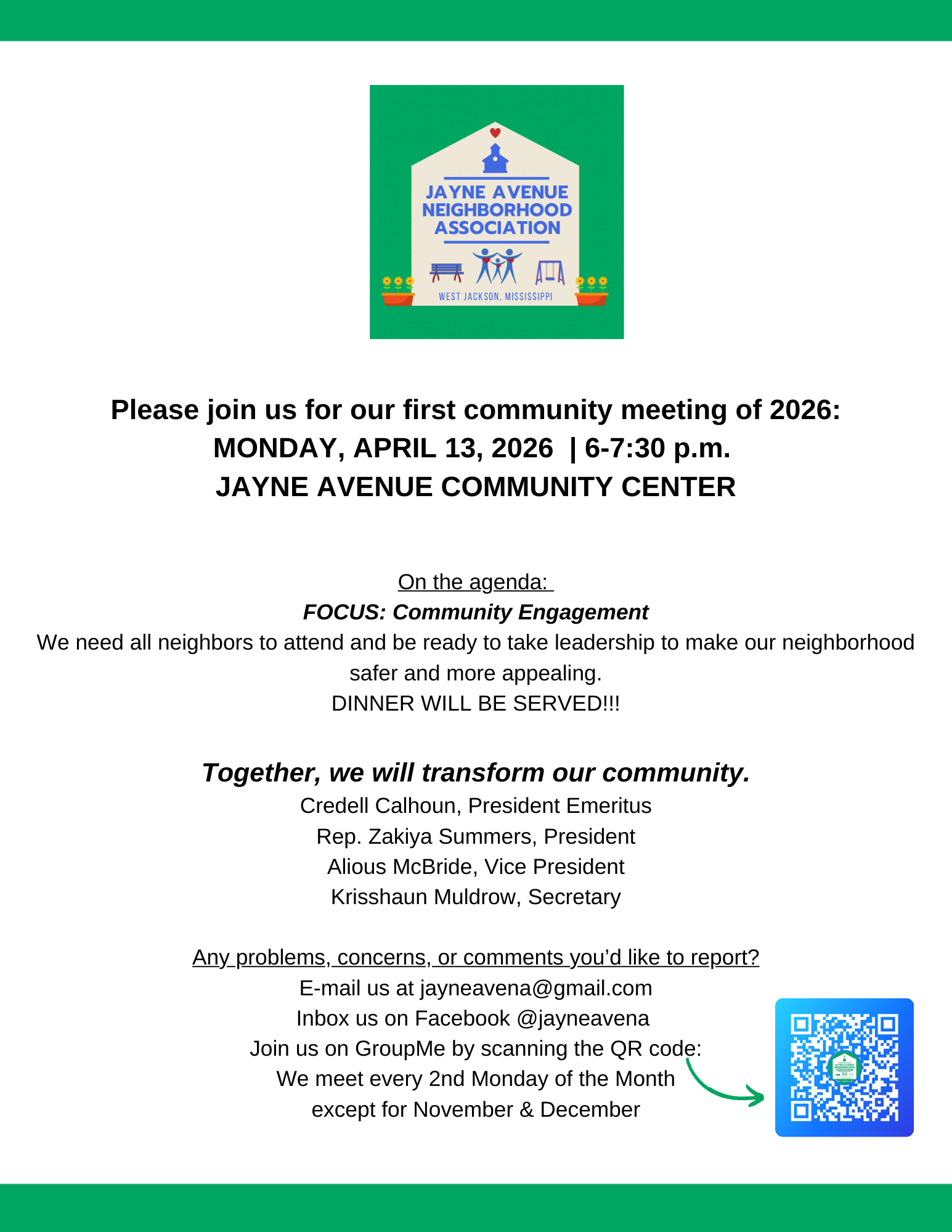 Jayne Avenue Neighborhood Association Meeting
