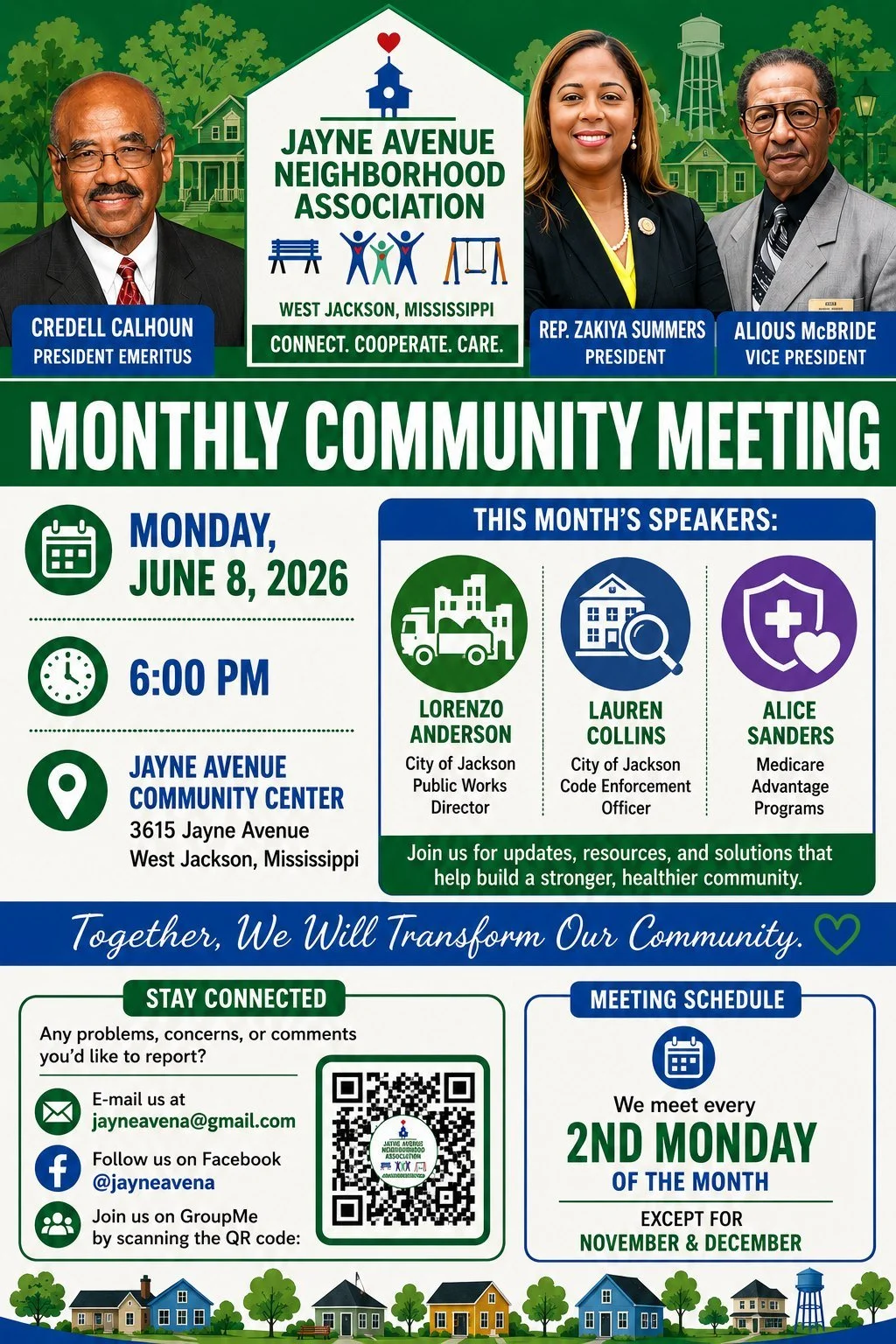 Jayne Avenue Neighborhood Association Monthly Community Meeting