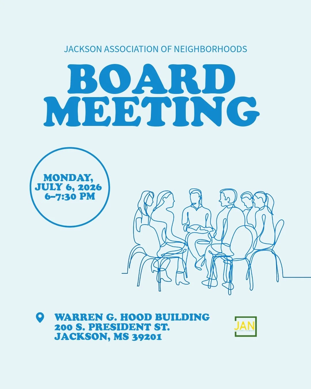 Jackson Association of Neighborhoods July Board Meeting