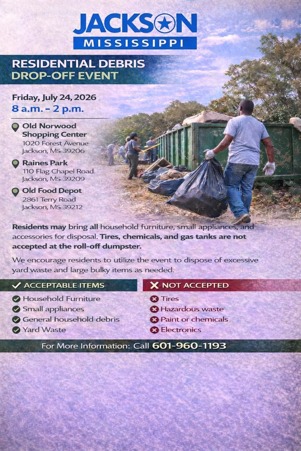 City of Jackson Residential Debris Drop-Off Event
