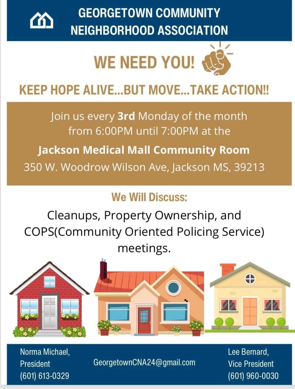 Georgetown Community Neighborhood Association Monthly Meeting
