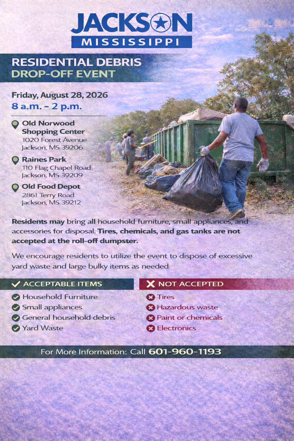 City of Jackson Residential Debris Drop-Off Event