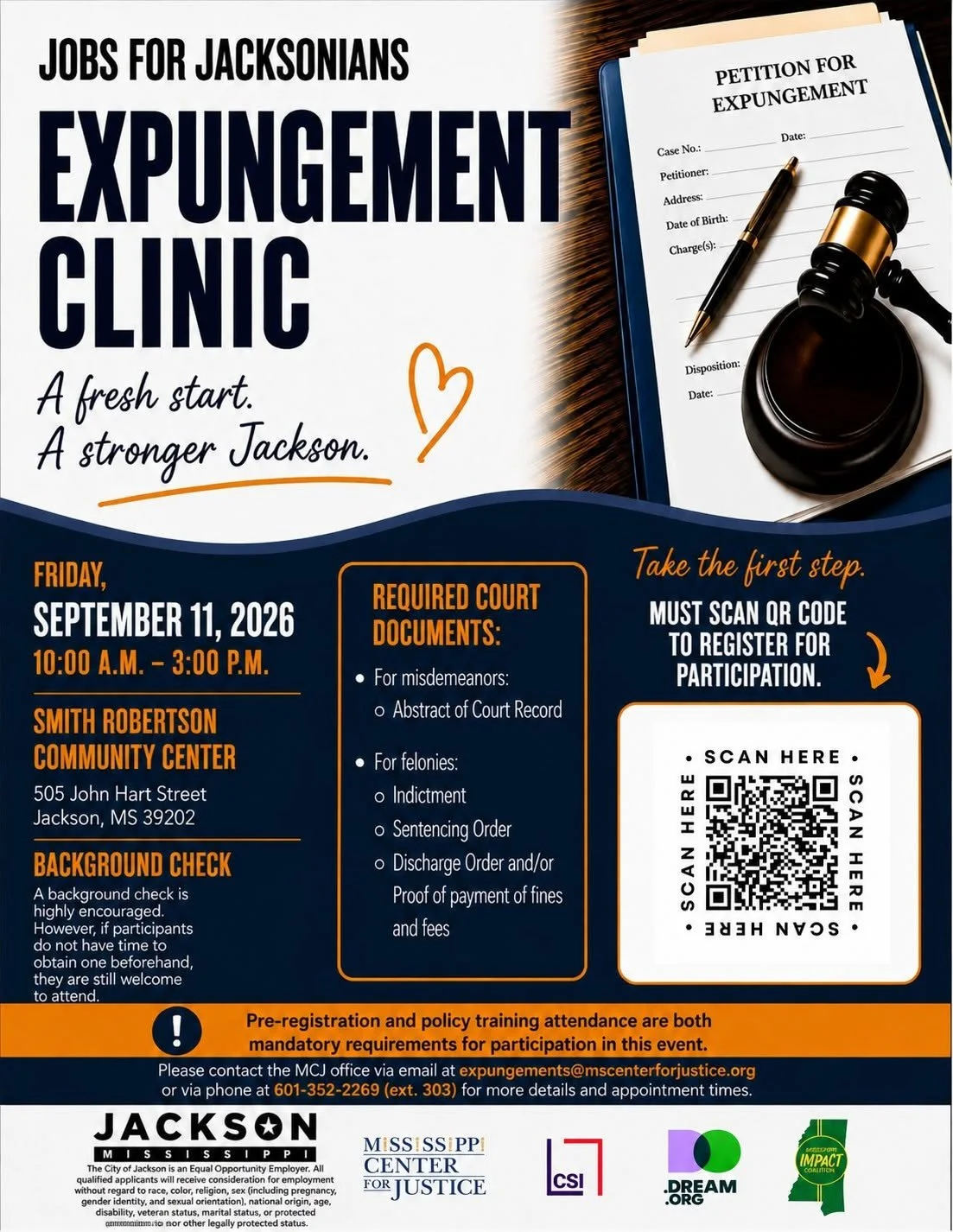 Jobs for Jacksonians Expungement Clinic: A Fresh Start, A Stronger Jackson