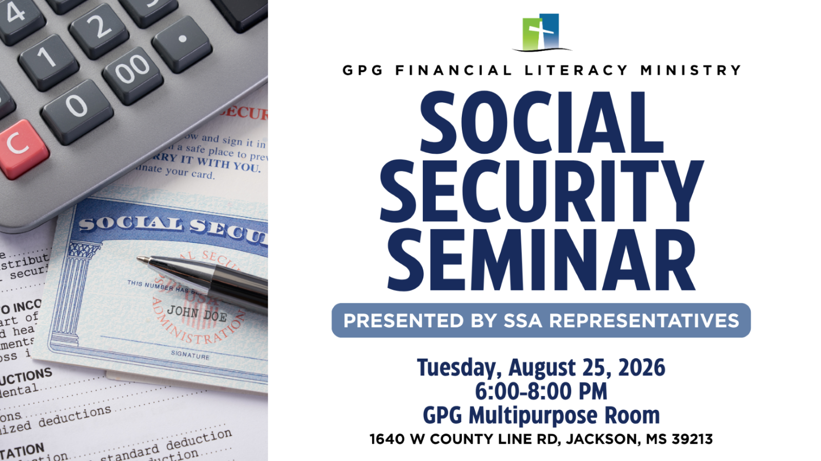 GPG Financial Literacy Ministry Social Security Seminar