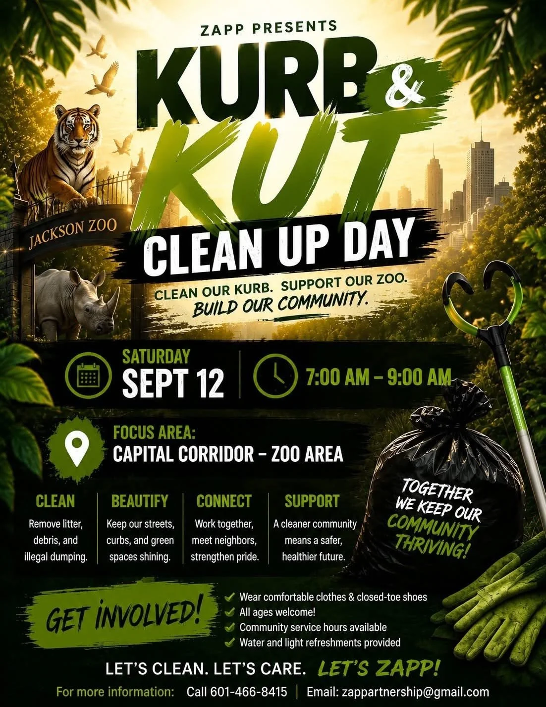 ZAPP Presents Kurb and Kut Clean Up Day