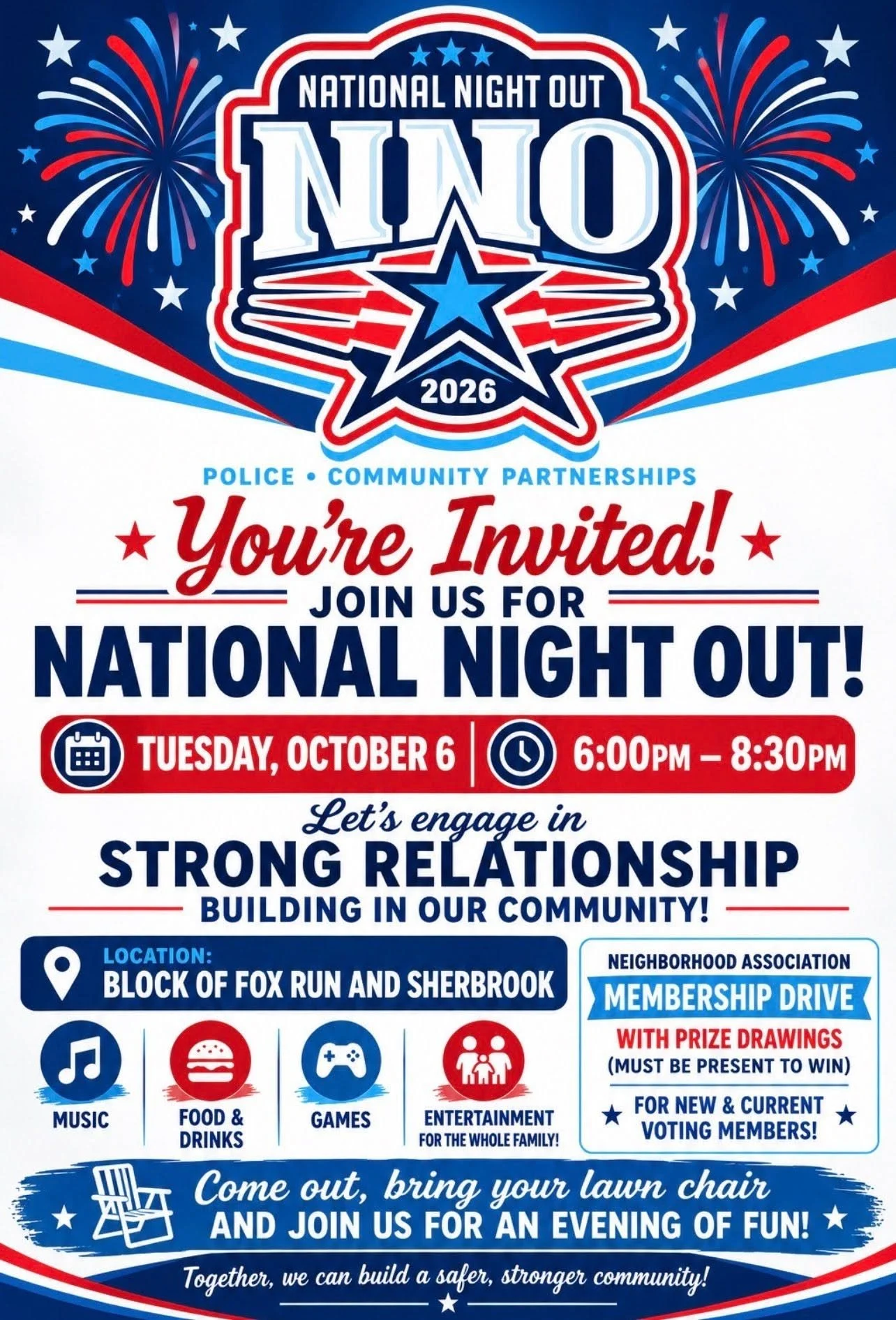 National Night Out 2026: Fox Run and Sherbrook
