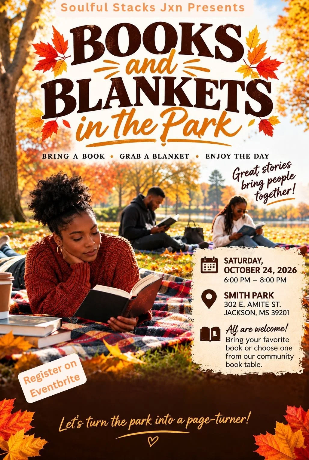 Books and Blankets in the Park: Soulful Stacks JXN