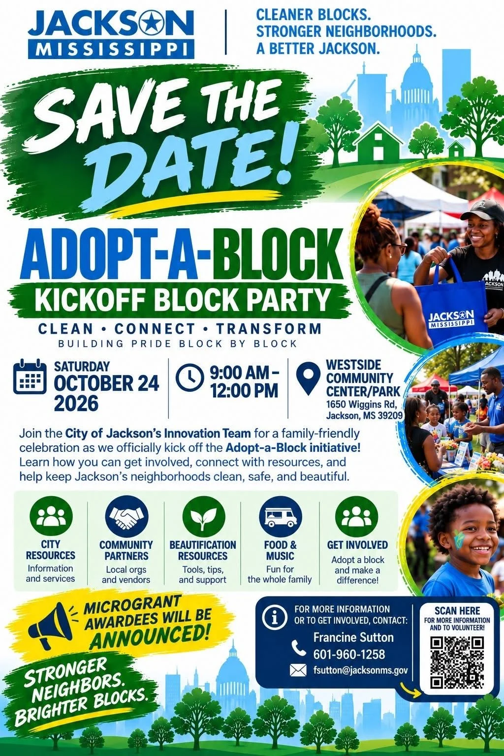  Adopt-a-Block Kickoff Block Party: City of Jackson Innovation Team