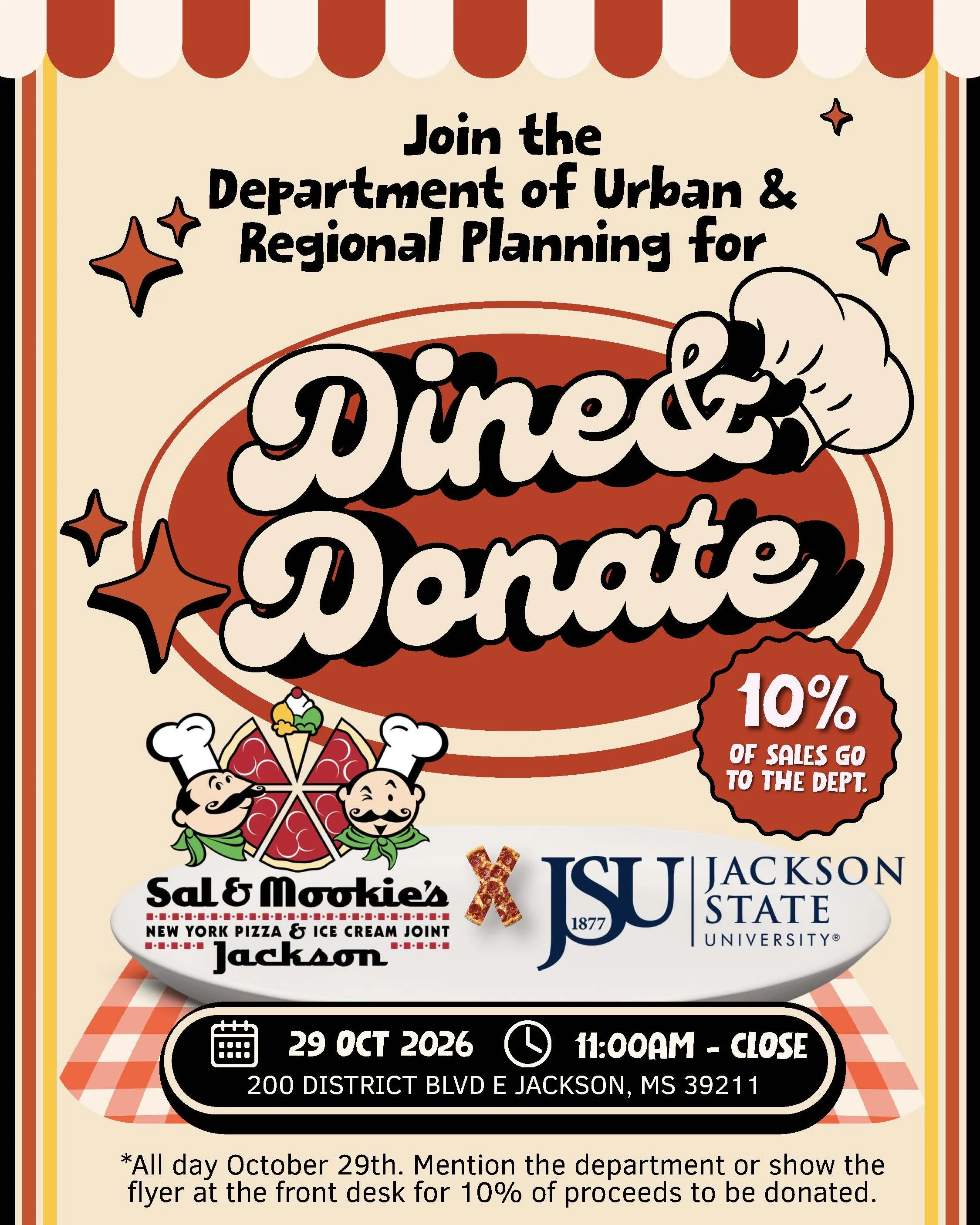 JSU Urban & Regional Planning Dine & Donate Day at Sal & Mookie's