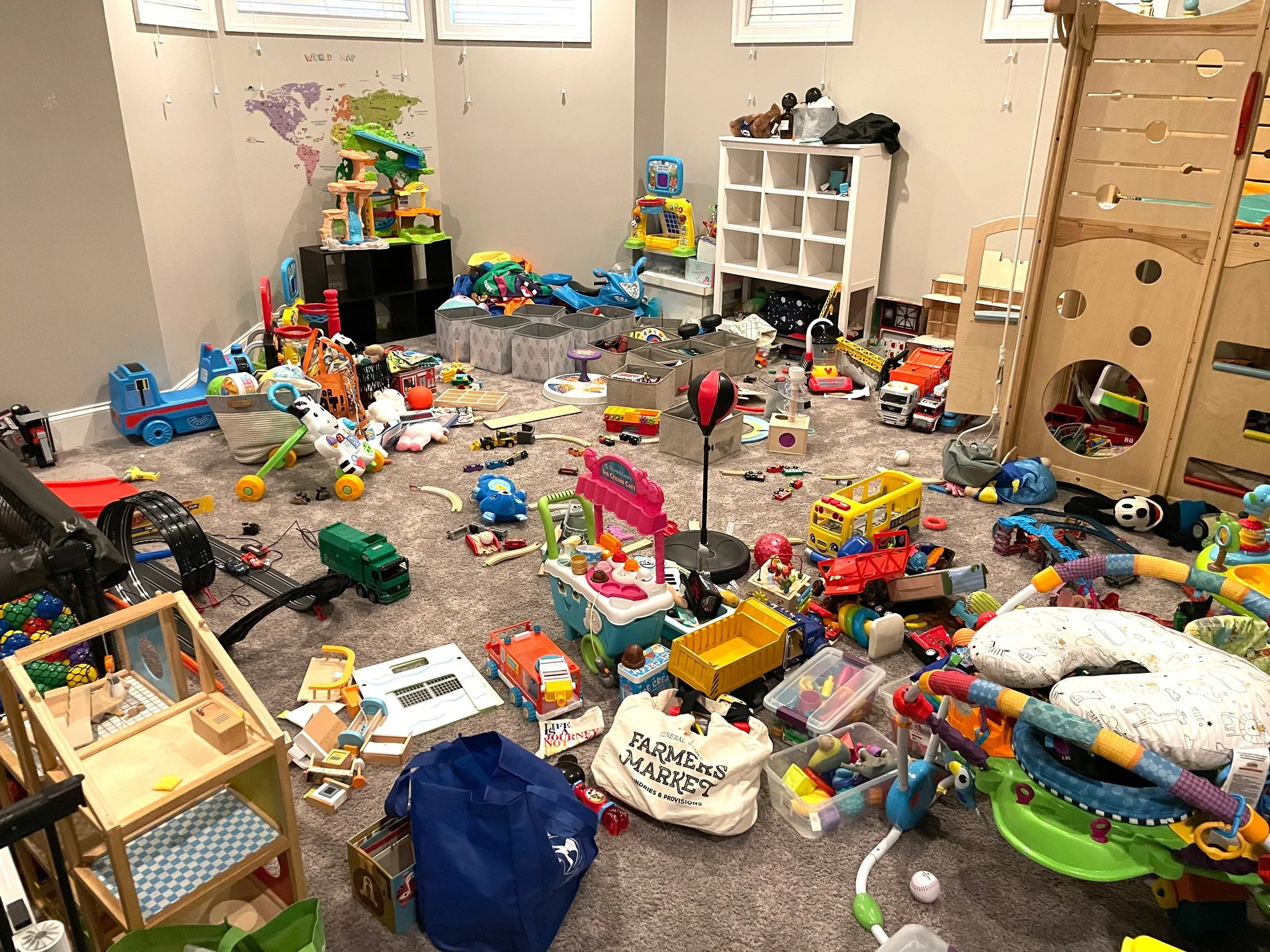 Basement Playroom Before