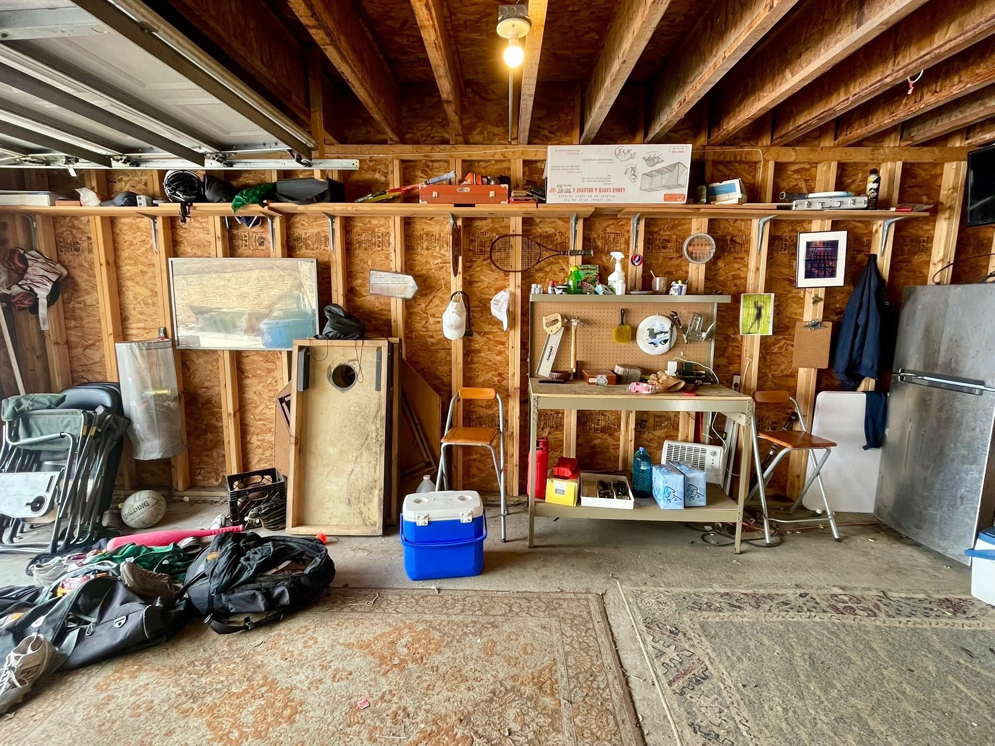 Professional Home Organizer in Chicago. Garage Custom Design before decluttering and organizing.