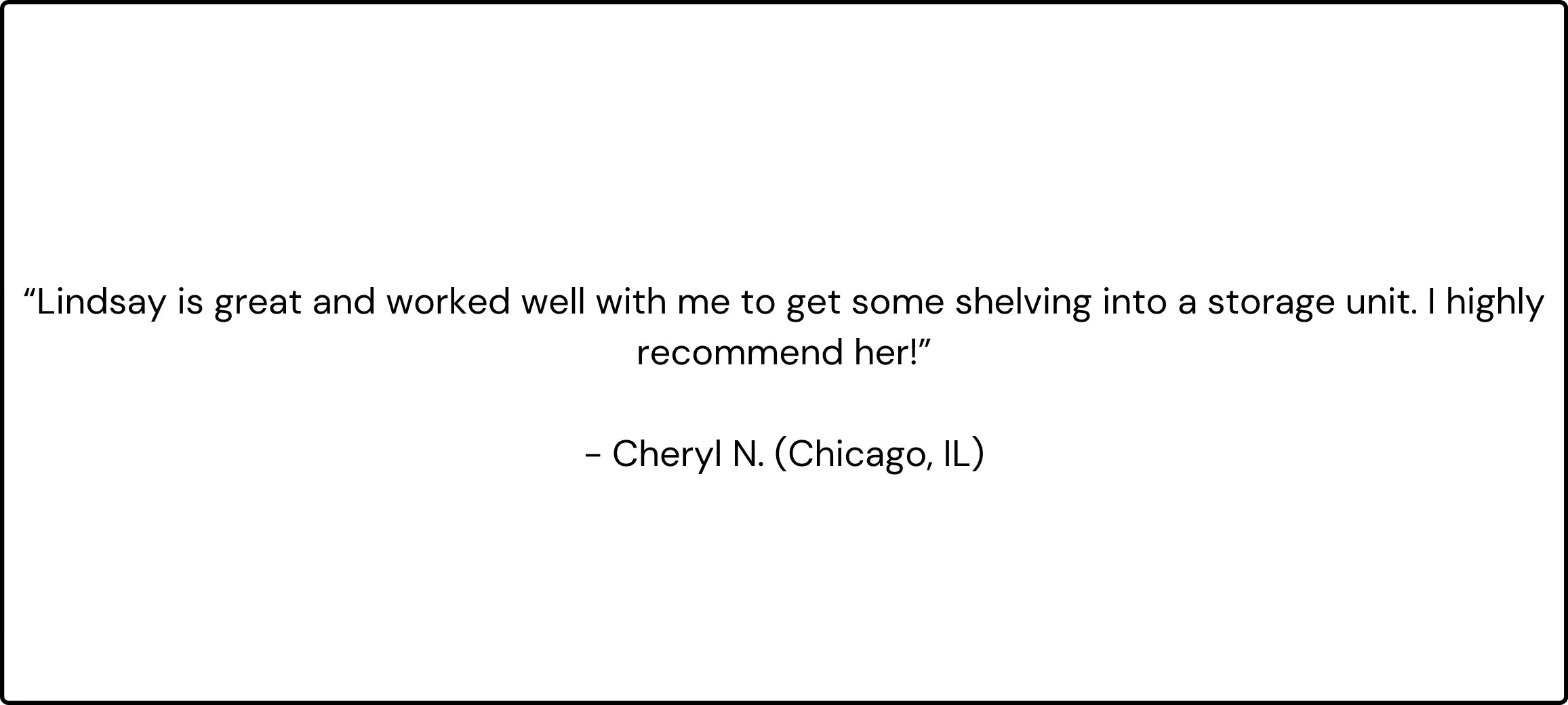 Google Review for Home Organization and Decluttering Service in Chicago