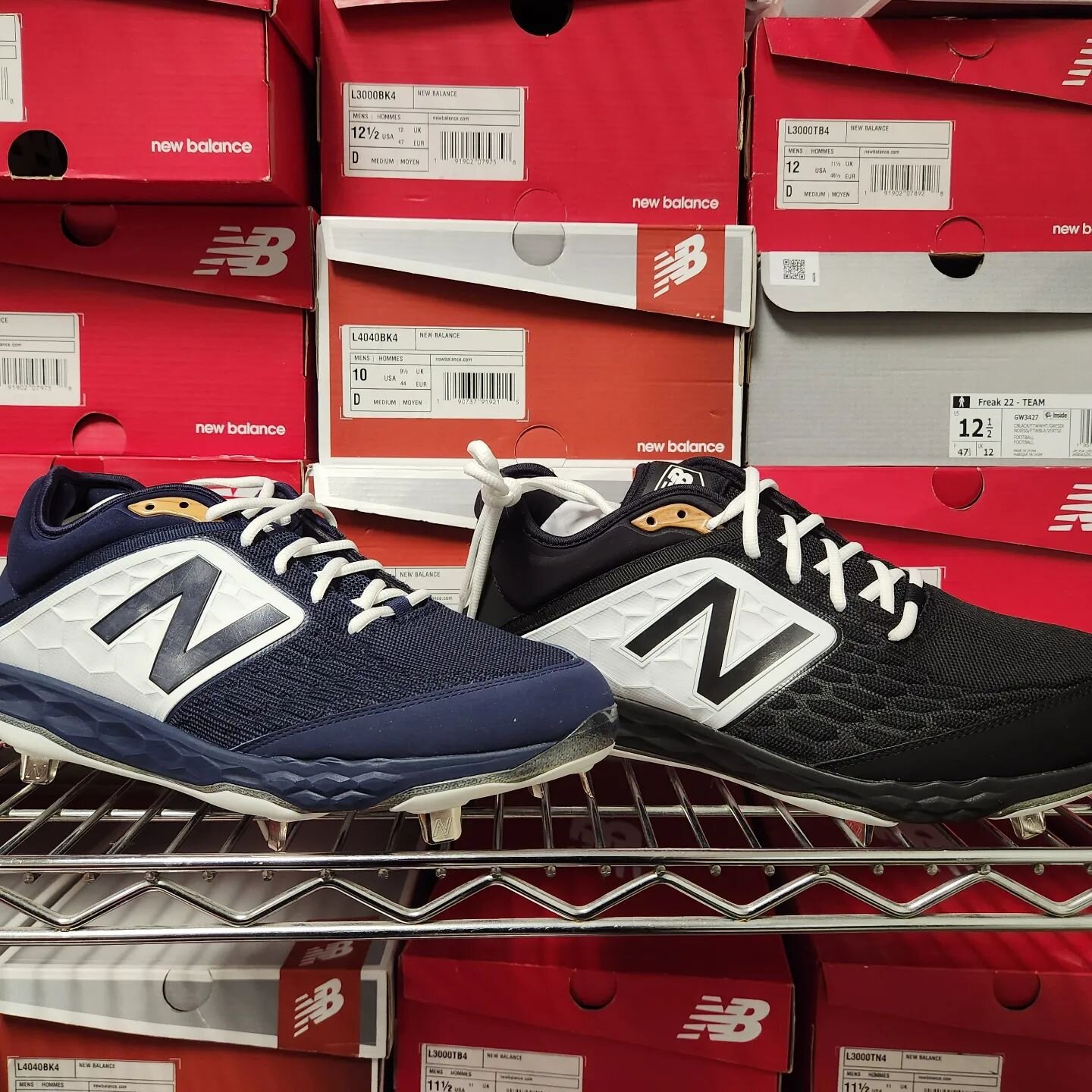 Looking for Baseball cleats? Come shop with us. Only adult size 10 through 13 available of these metal New Balance cleats. $10 a pair! More sizes and styles of Adidas cleats available for retail price.