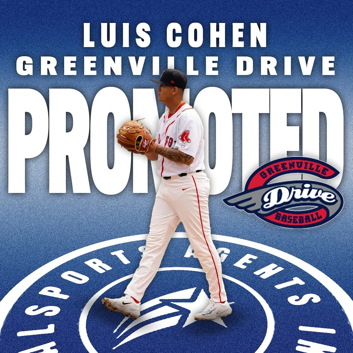Congratulations to Luis Cohen on being promoted to High A Greenville
