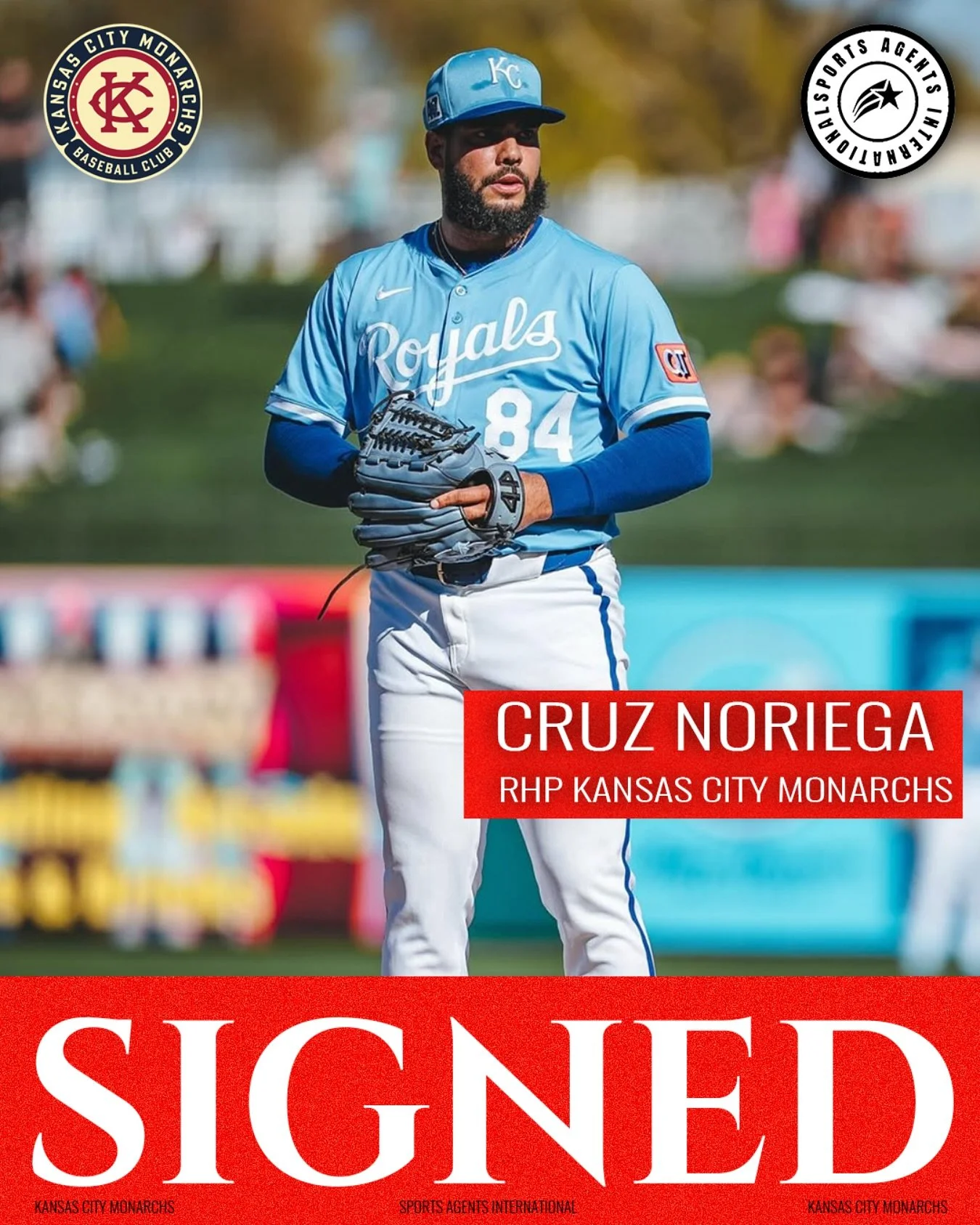 Congratulations to Cruz Noriega on signing with the Kansas City Monarchs
