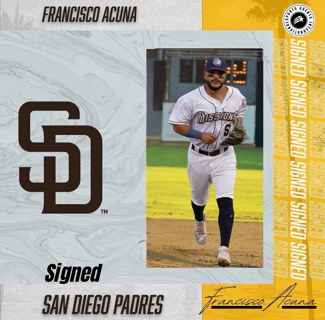 Congratulations to Francisco Acuna on re-signing with the San Diego Padres for the 2026 season. Acuna has also received an invite to Major League Spring Training