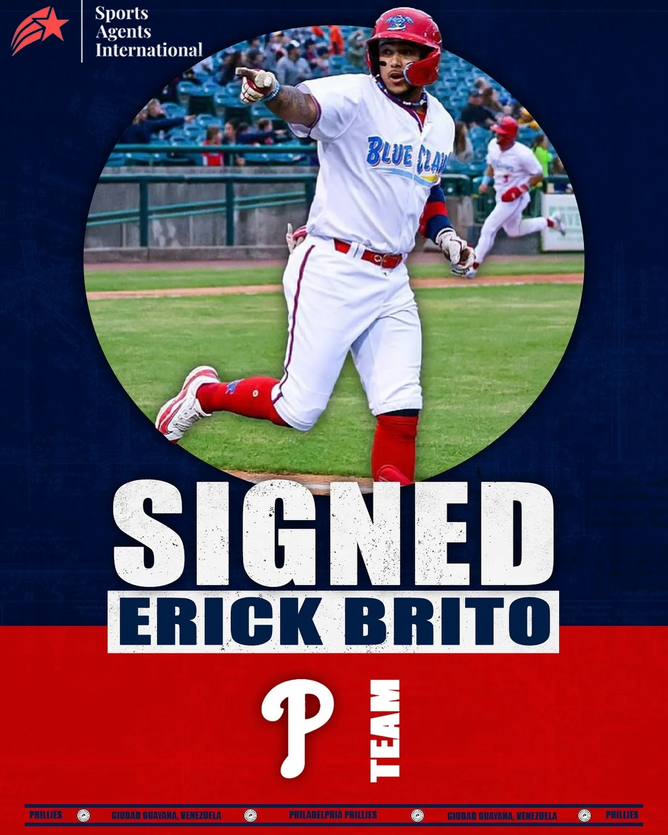 Congratulations on Erick Brito on re-signing with the Phillies for the 2026 season