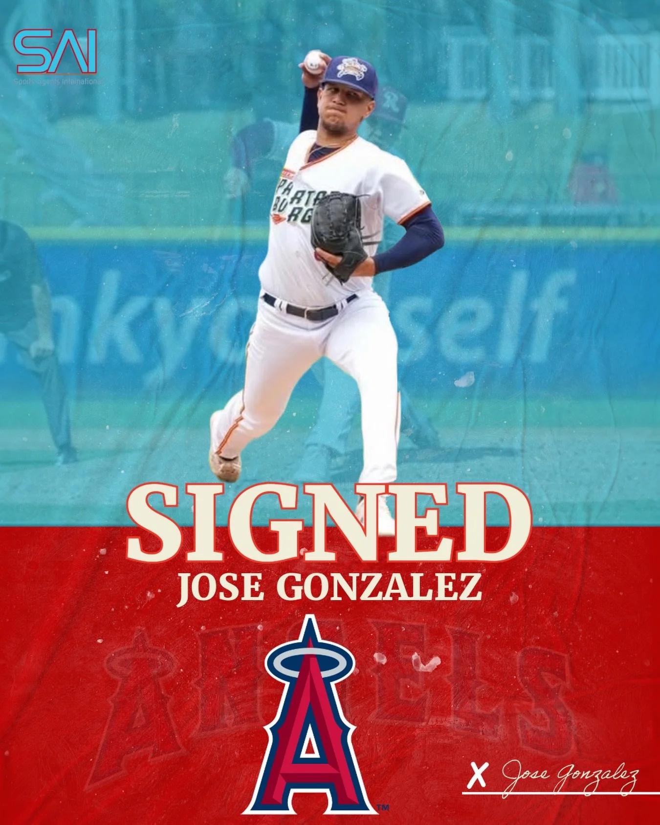 Congratulations to Jose Gonzalez on signing with the Los Angeles Angels. The deal also includes an invite to Major League Spring Training