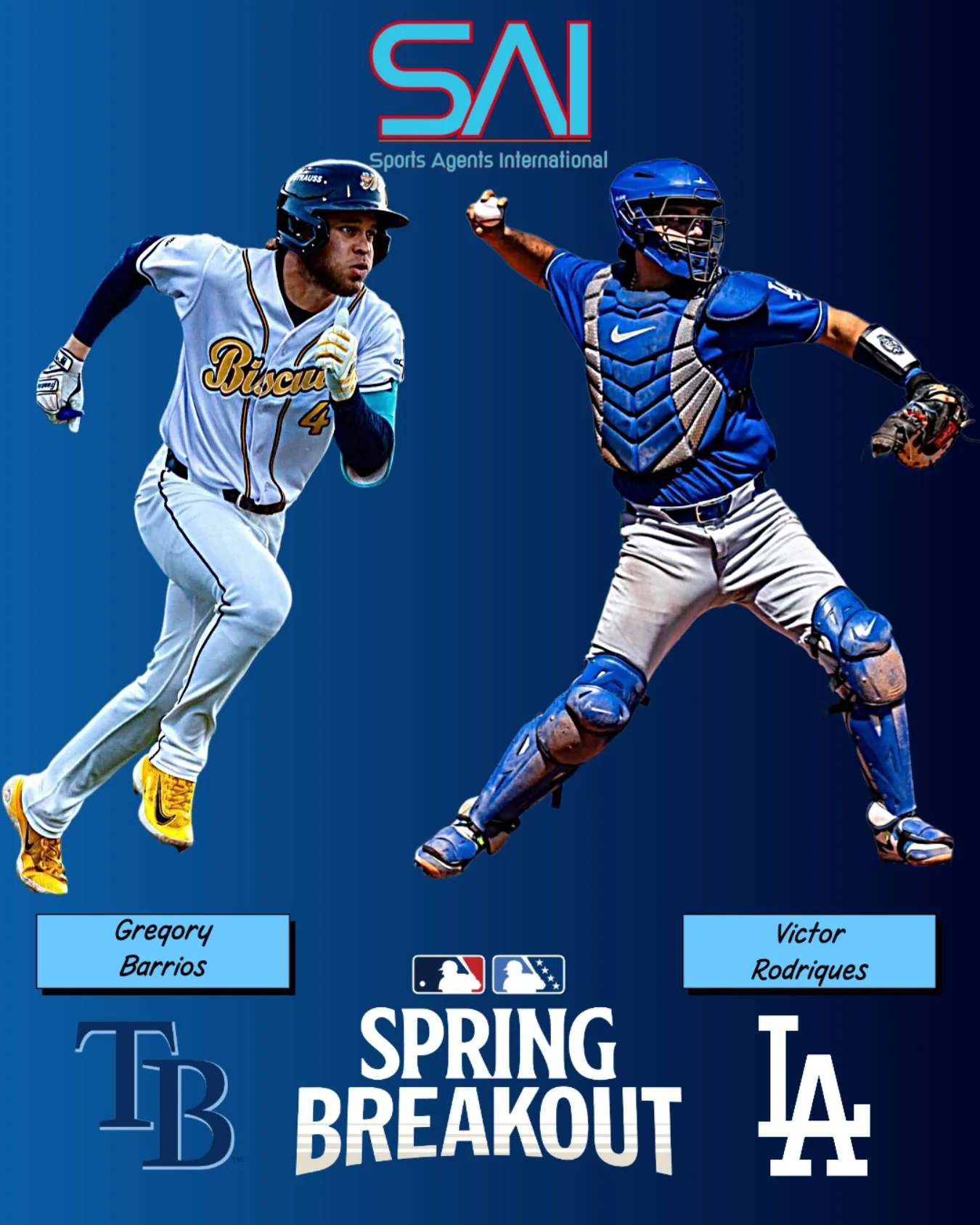 Congratulations to Victor Rodrigues and Gregory Barrios on being selected to playing the 2026 MLB Spring Breakout game