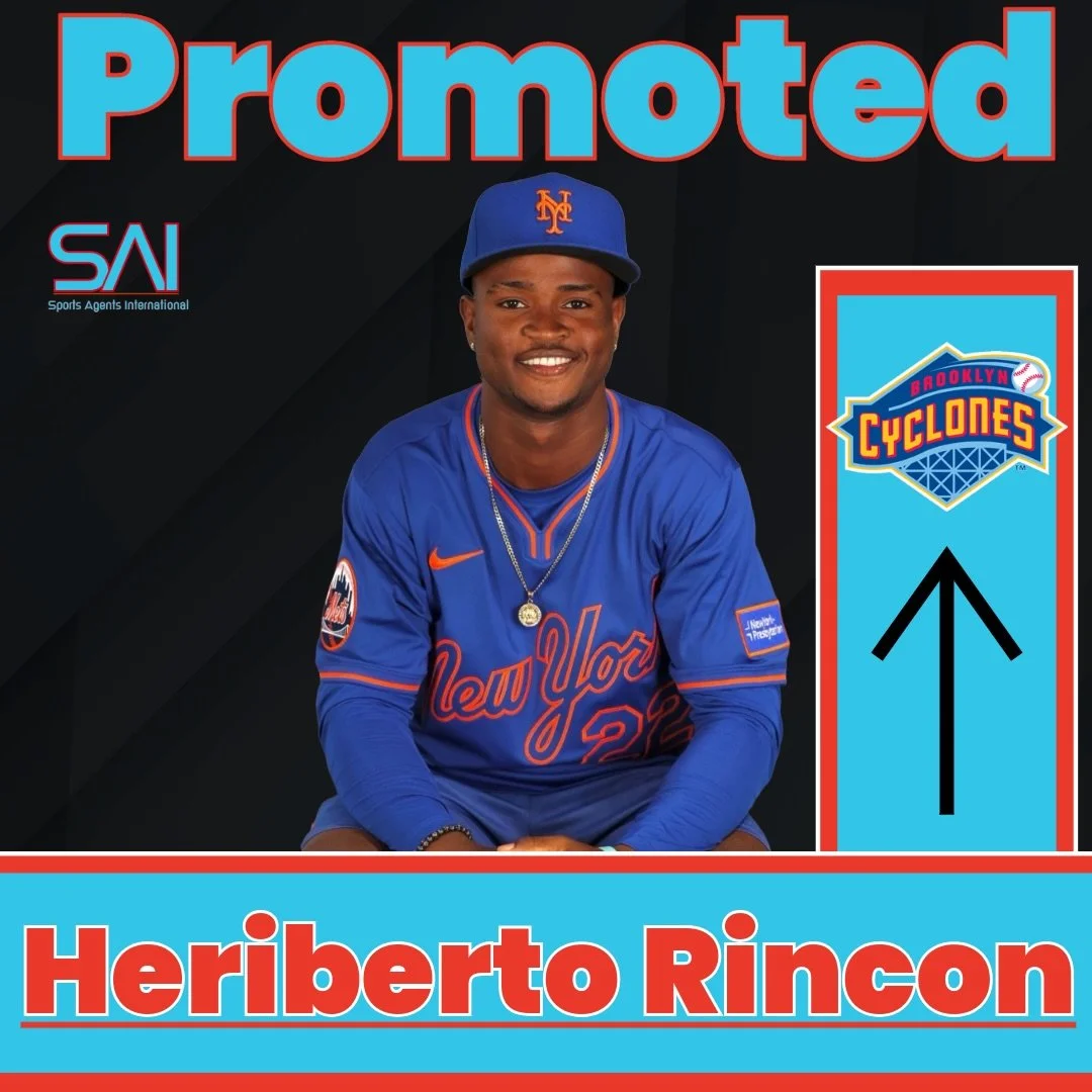Congratulations to Heriberto Rincon on being promoted to High A Brooklyn (Mets)