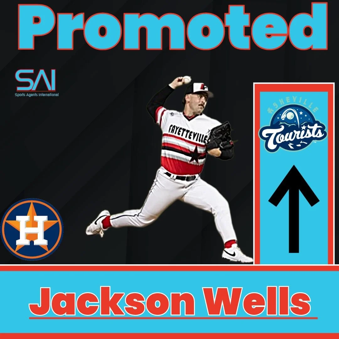 Congratulations to Jackson Wells on being promoted to High A Asheville (Astros)