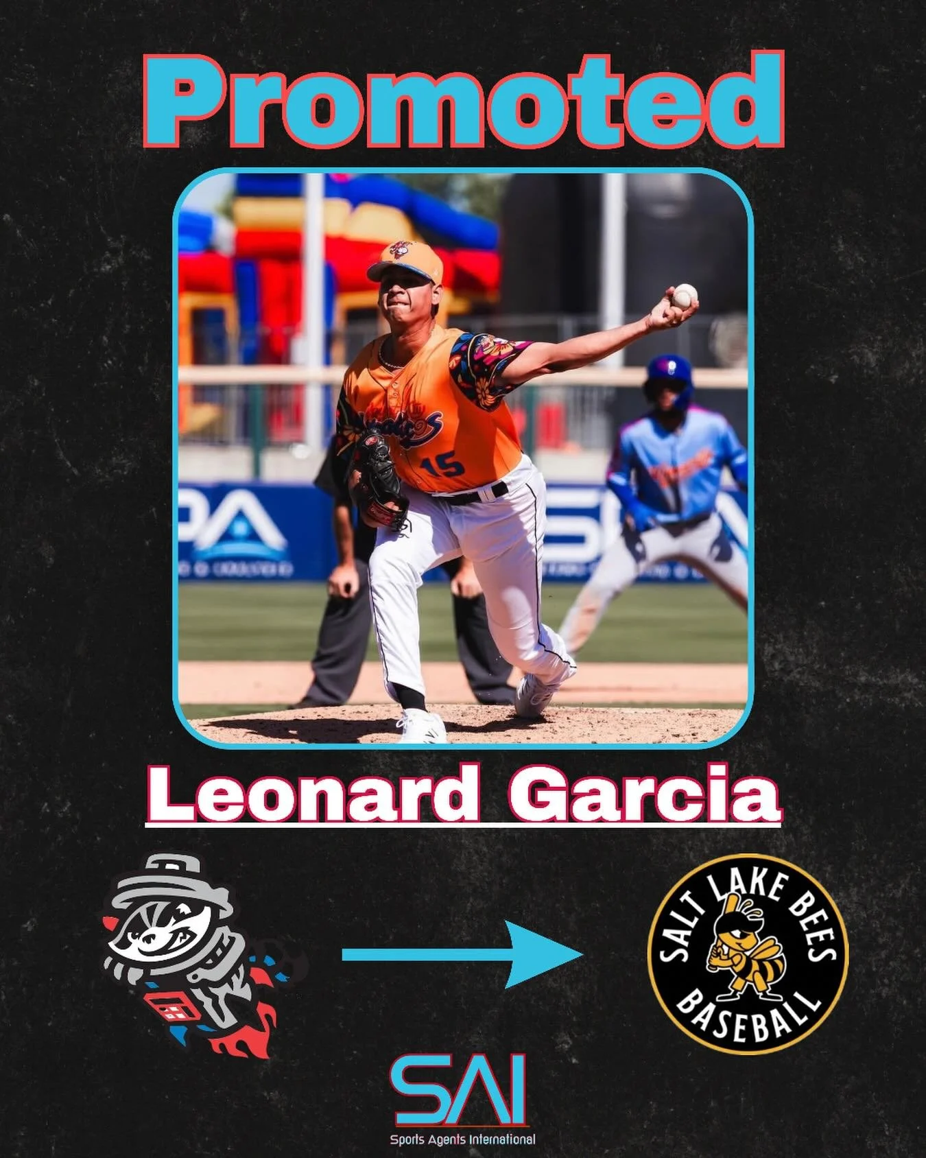 Congratulations to Leonard Garcia on being promoted to AAA Salt Lake (Angels)