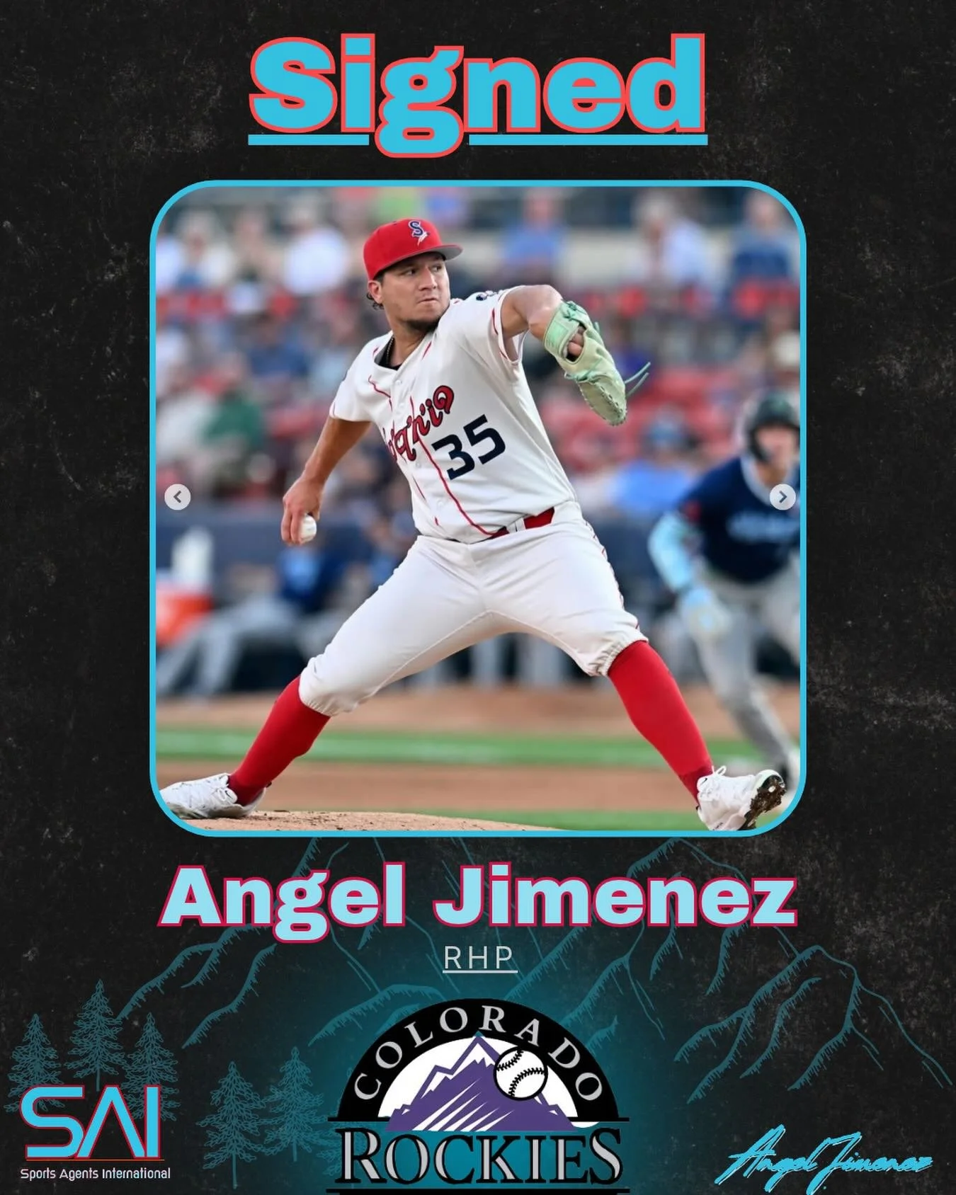 Congratulations to Angel Jimenez on signing a successor contract with the Colorado Rockies!