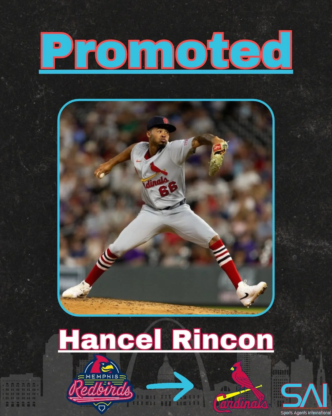 Congratulations to Hancel Rincon on being called up by the STL Cardinals