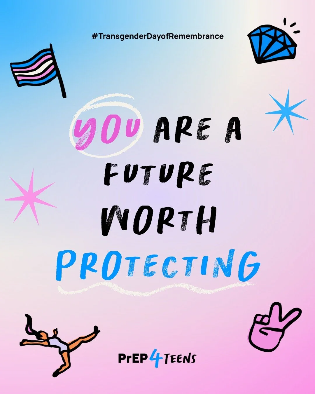 You are a future worth protecting! Today, on #TransgenderDayOfRemembrance, we honor the trans lives stolen from us while lifting up the power, joy, and possibility of the futures still being written. We aren&rsquo;t going anywhere, and neither is our