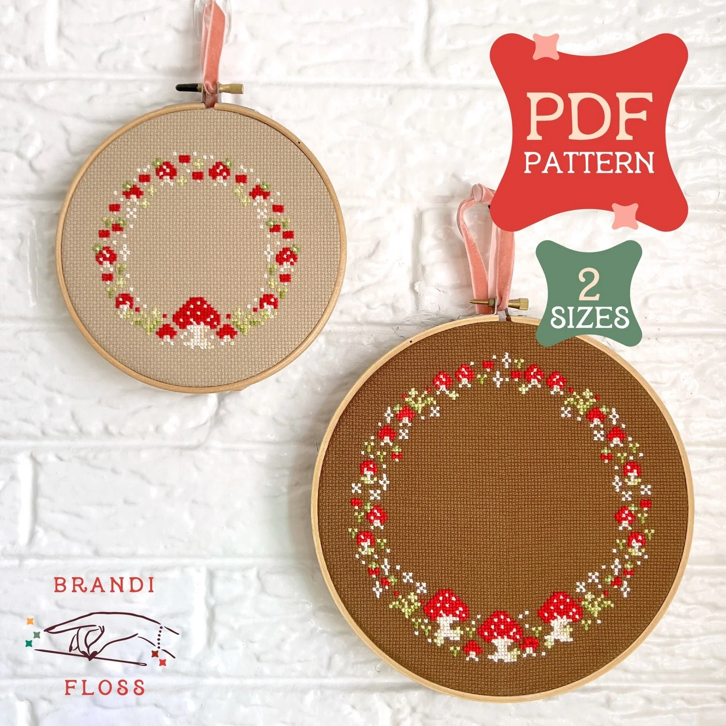 New 2-for-1 pattern on my Etsy shop! Fairy ring frames! brandifloss.etsy.com

These patterns show you how to stitch the fairy rings, and YOU can add whatever you want in the middle for a one-of-a-kind piece. &ldquo;You can stitch so many things insid