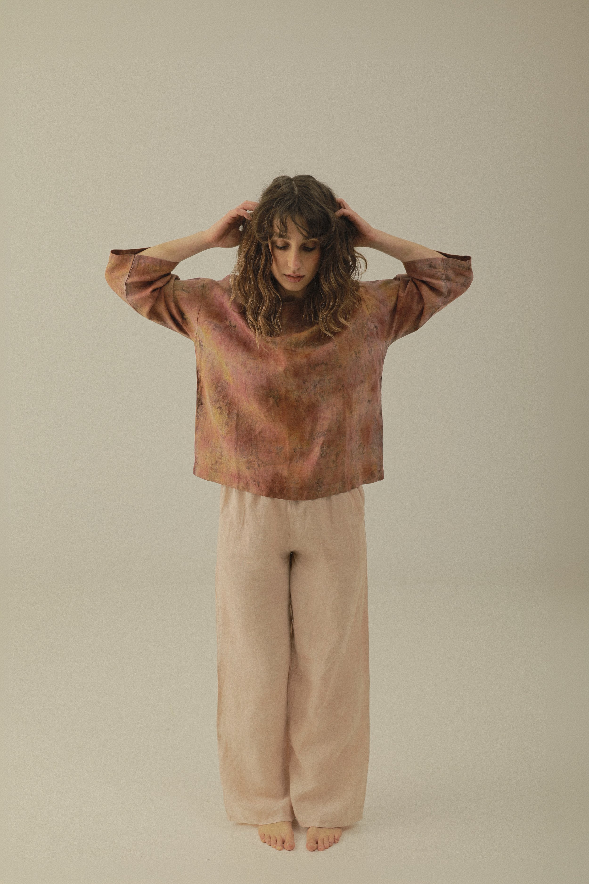 Light Pink Sardinia Linen Trousers