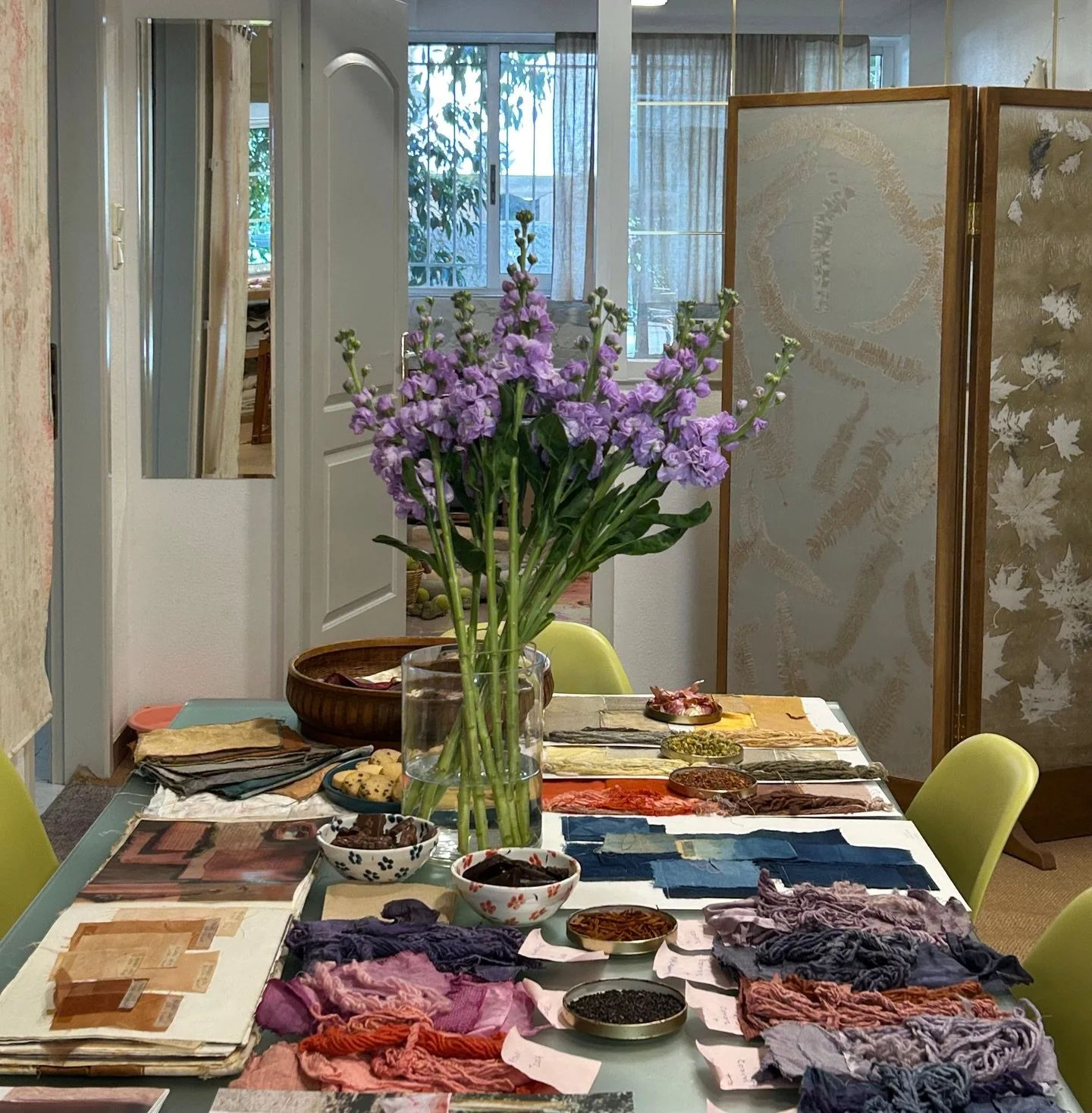 Today my studio opened its doors for Made in Athens with @openhouseathens 
&bull;
This space is my safe place. A place full of colour, of quiet, of hope. A place I dreamt of 8 years ago, sitting in a small village in Thailand, not knowing how exactly