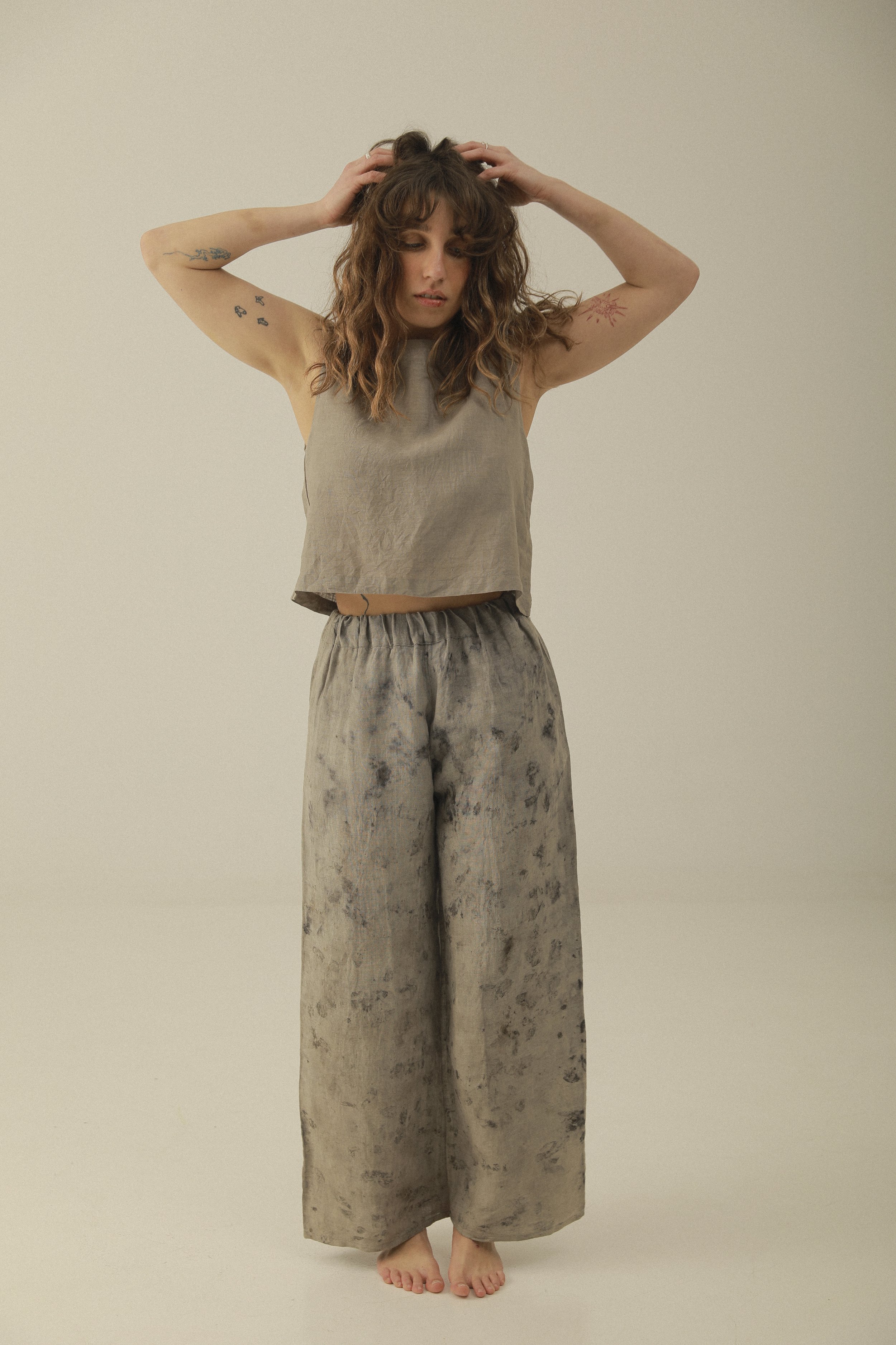 Grey Bundle Sardinia Linen Trousers