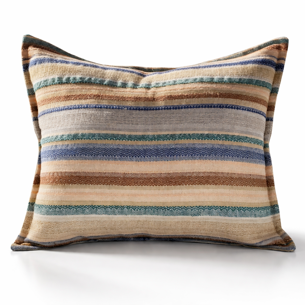"Tinos" Hand-Woven Naturally Dyed Cotton Cushion Cover