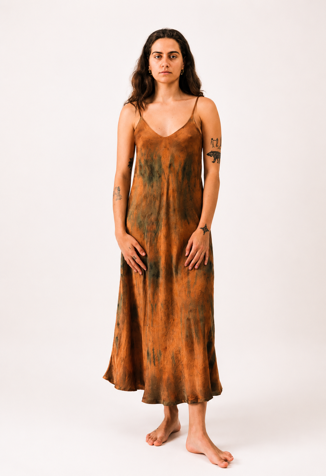 Akita Copper Naturally Dyed Silk Maxi Dress XS/S