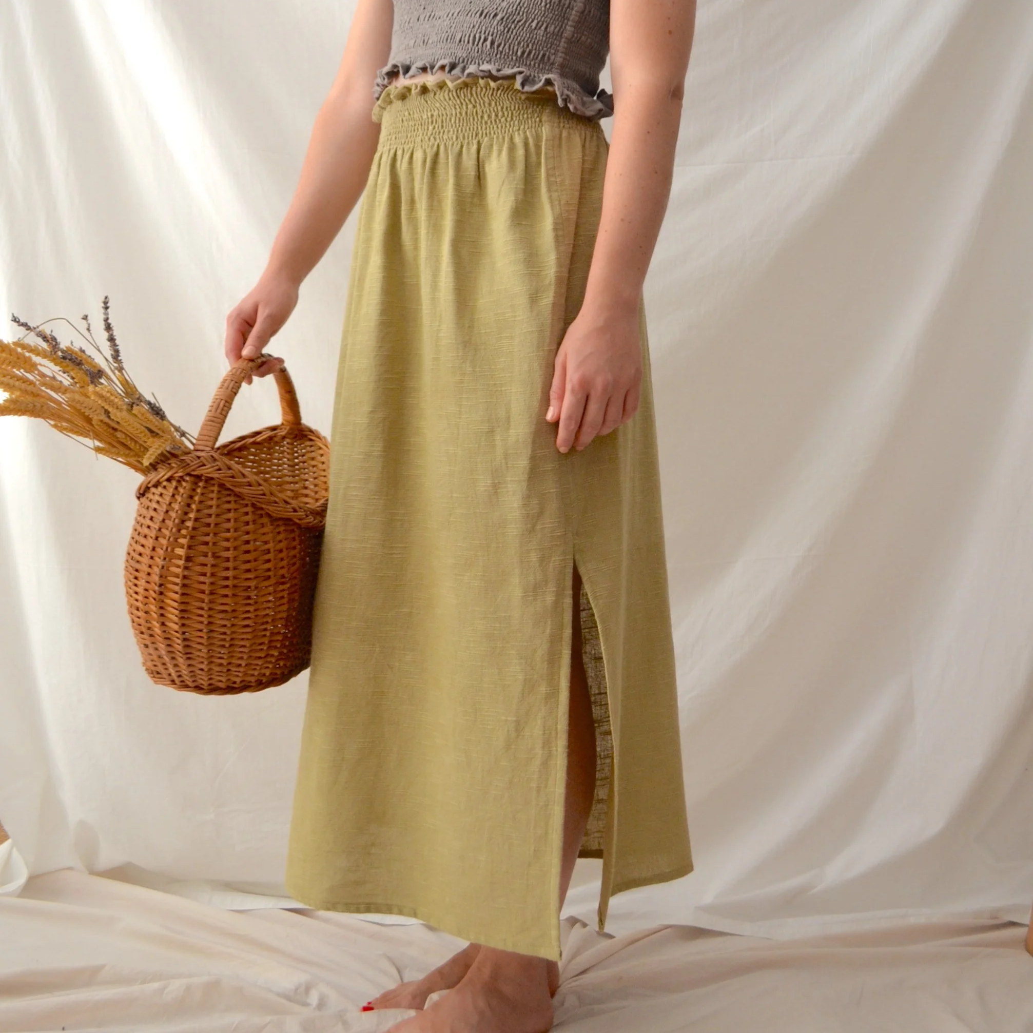 Florence Green Long Skirt