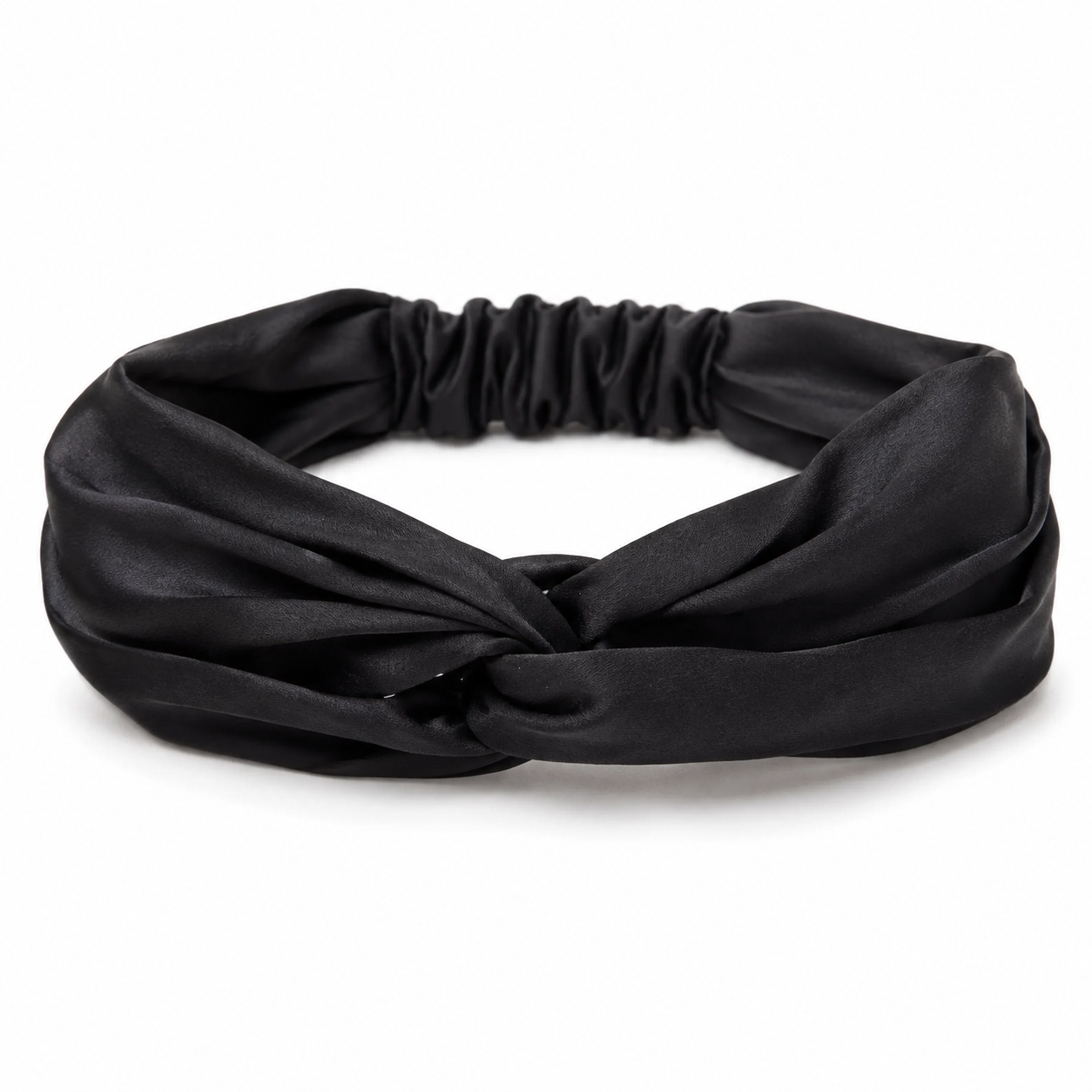 Almost Black Silk Knotted Headband