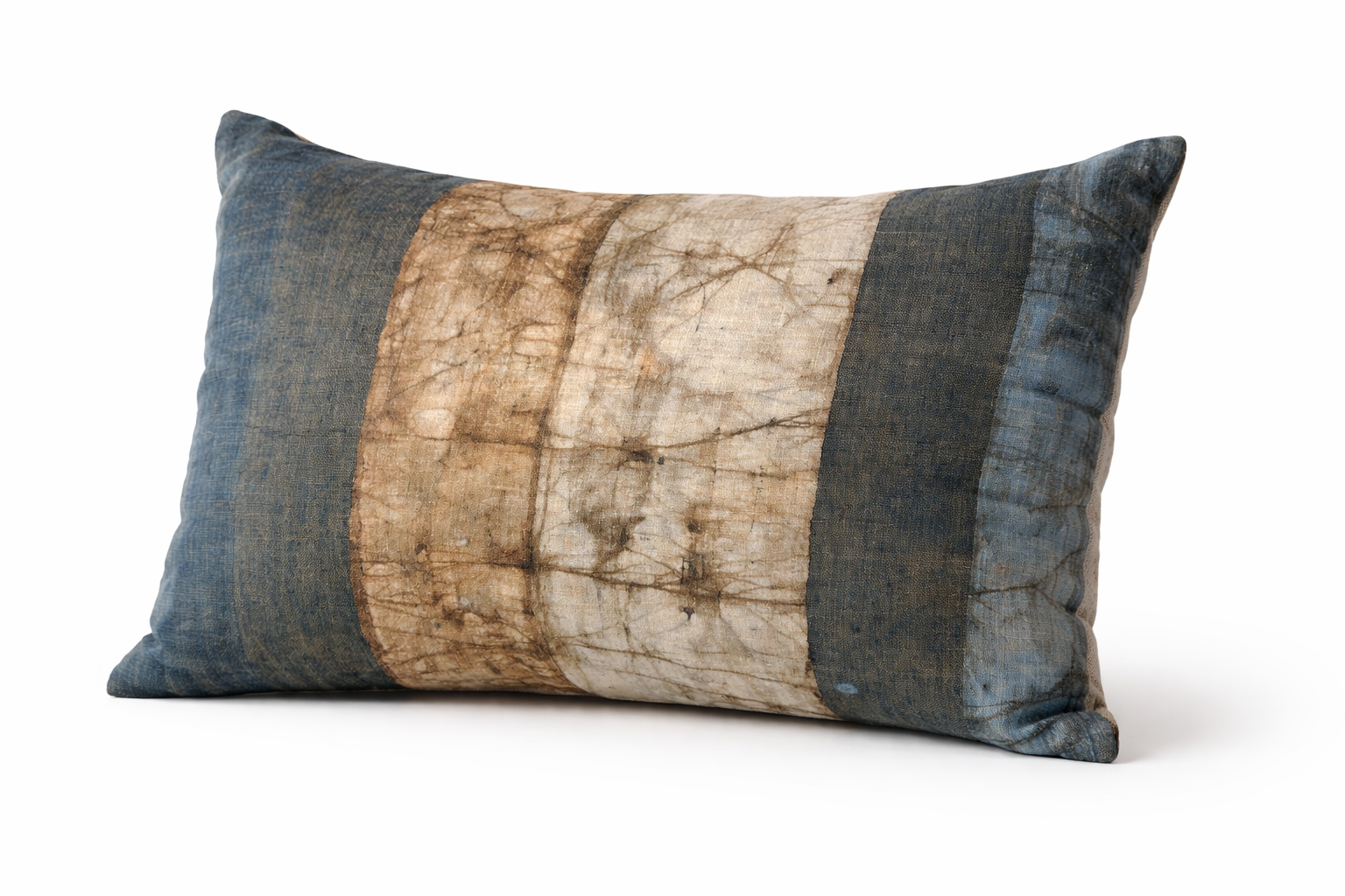 "Batik Lines" Naturally Dyed Linen Cushion Cover