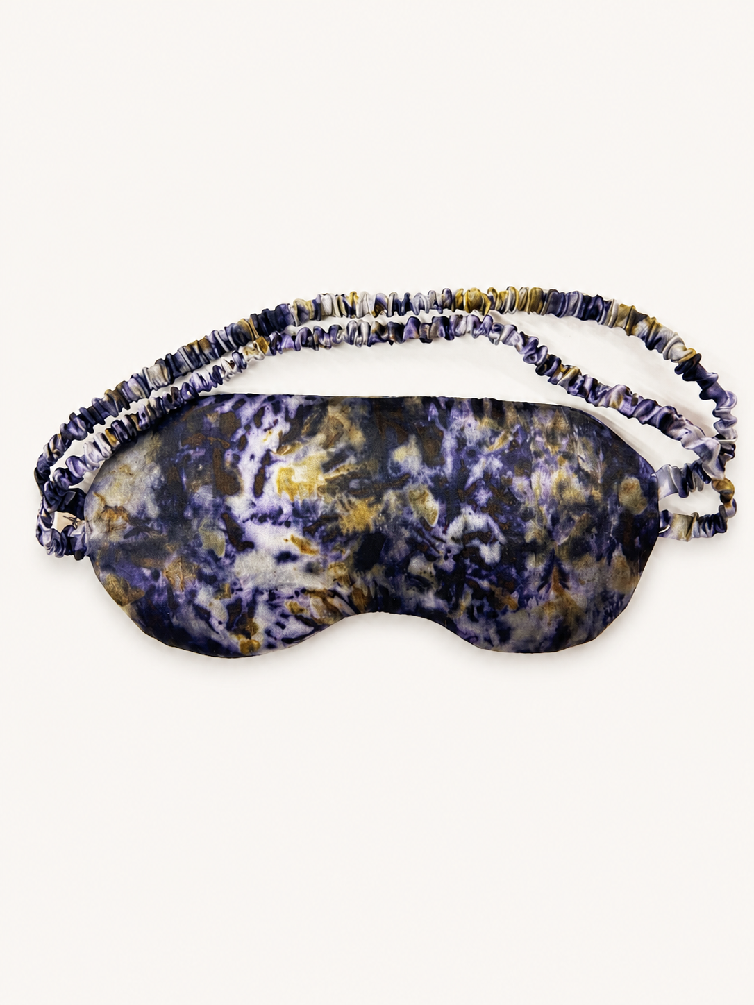 "Dark" Naturally Dyed Silk Eye Mask with Lavender & Flax Seeds