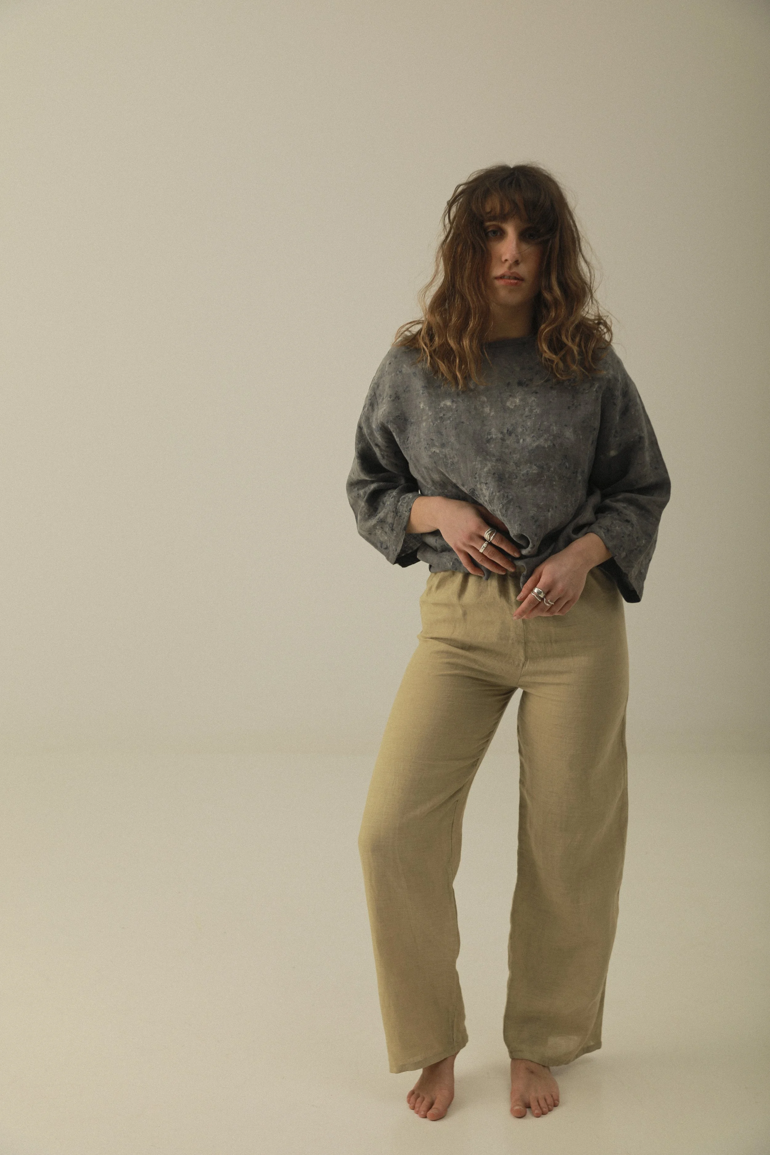 Light Green Sardinia Linen Trousers