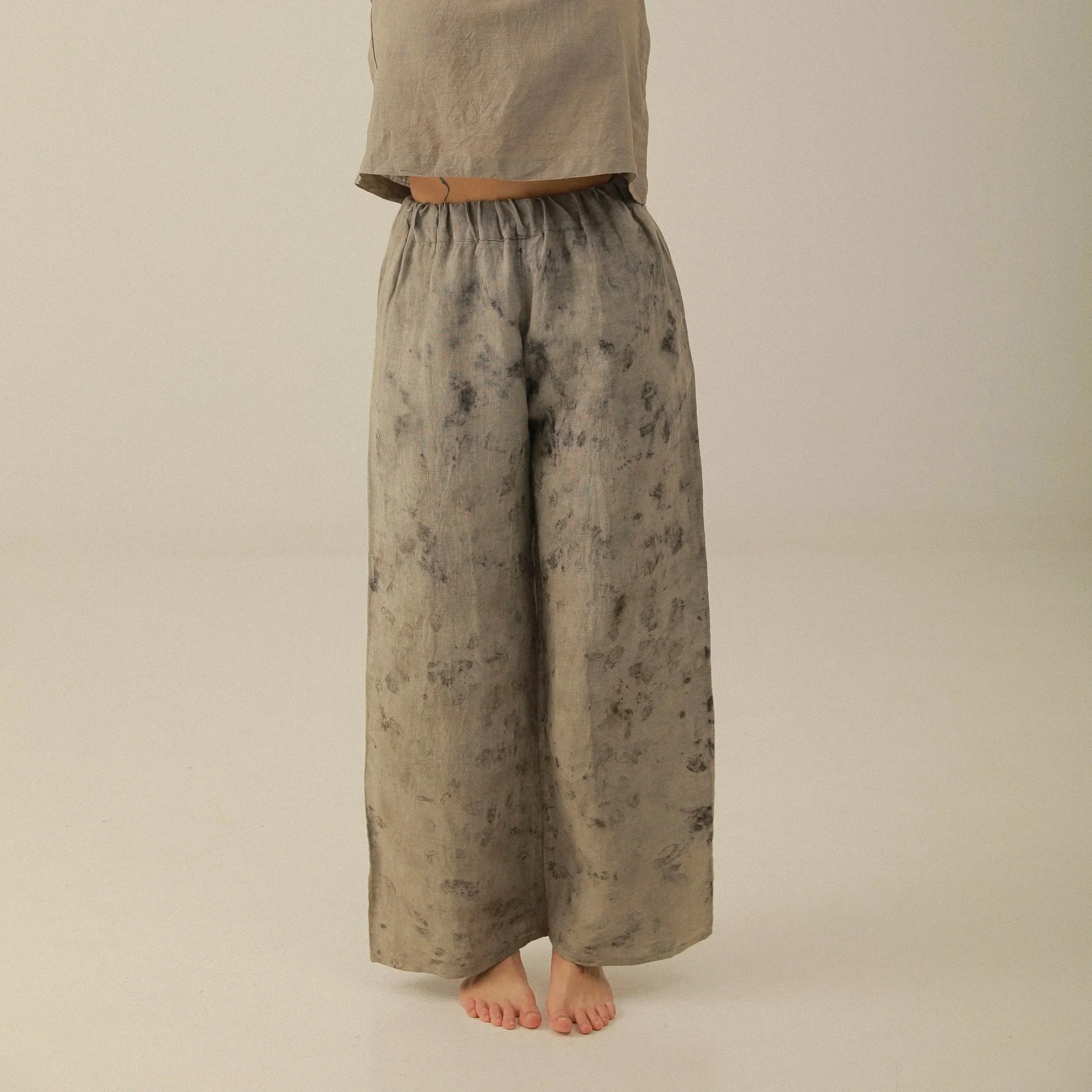 Grey Bundle Sardinia Linen Trousers