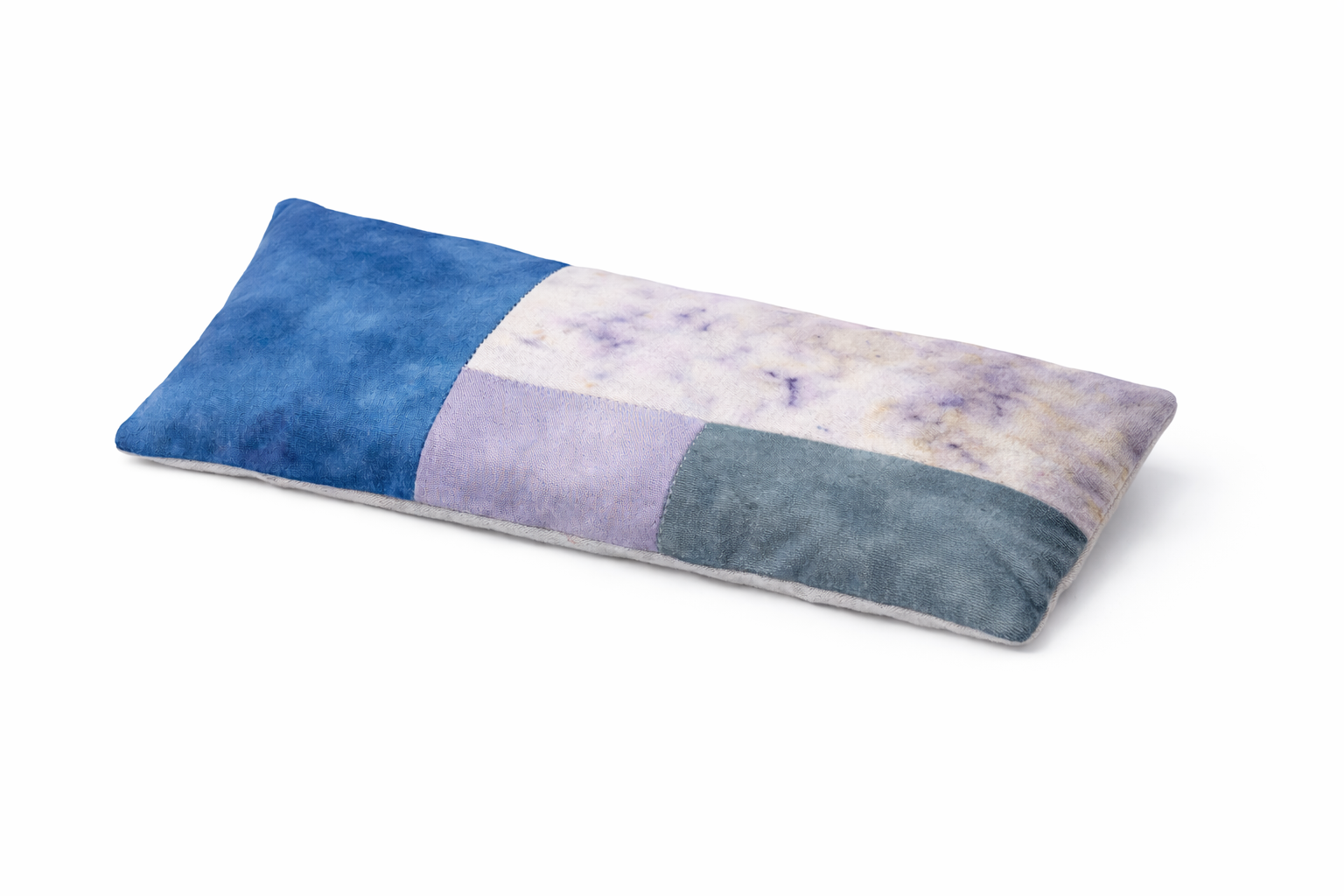 "Rhea" Patchwork Aromatic Eye Pillow – Naturally Dyed Silk & Linen
