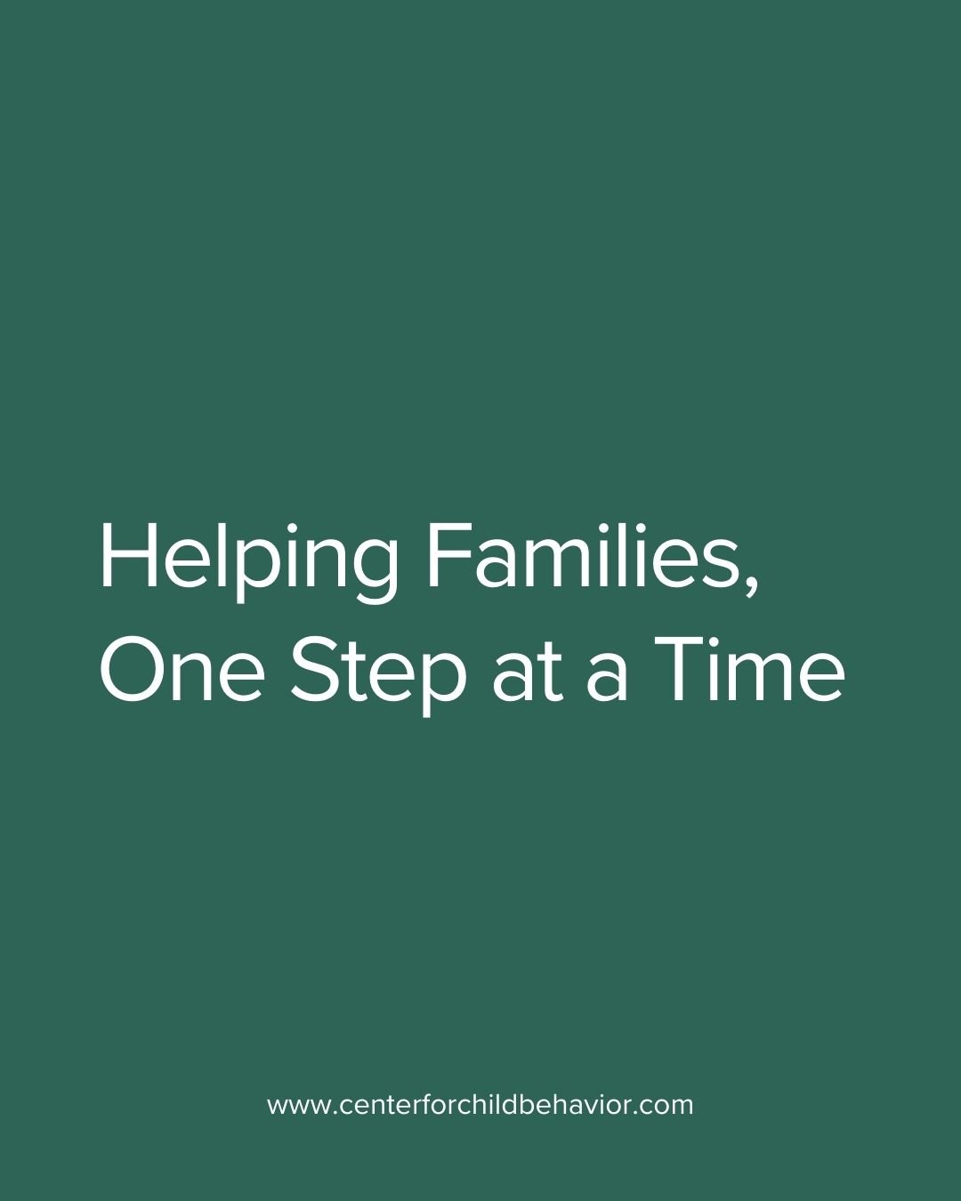 👨&zwj;👩&zwj;👧&zwj;👦 Helping Families, One Step at a Time 💚

Parenting can be challenging, but you&rsquo;re not alone! At Center for Child Behavior, we provide expert guidance, evidence-based strategies, and personalized support to help families 