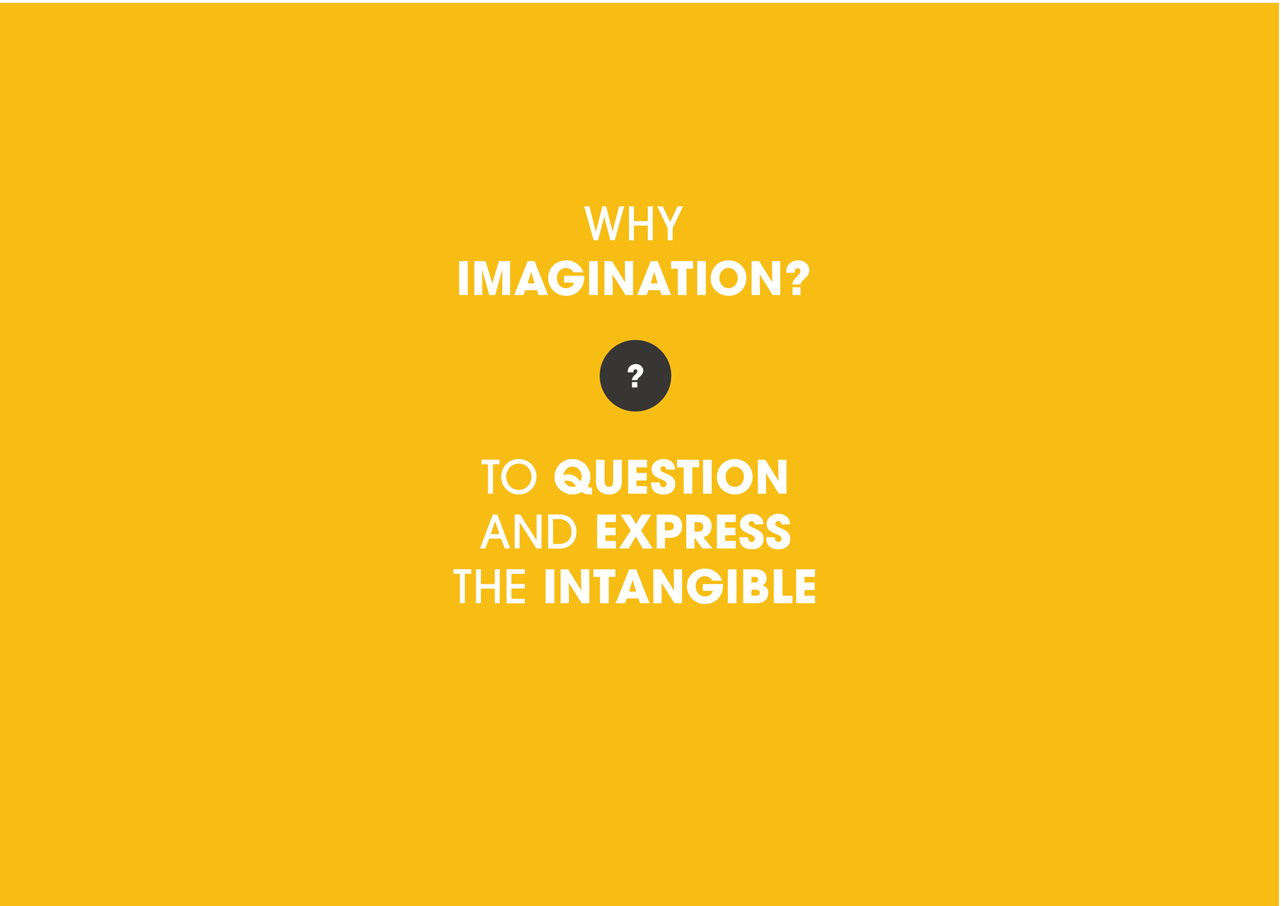 WHY IMAGINATION