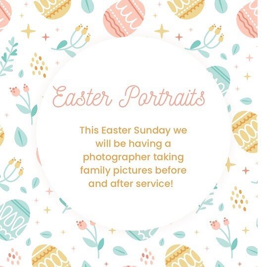 Worship! Potluck! Egg hunt! And even free family portraits courtesy of @brightswansphotography !