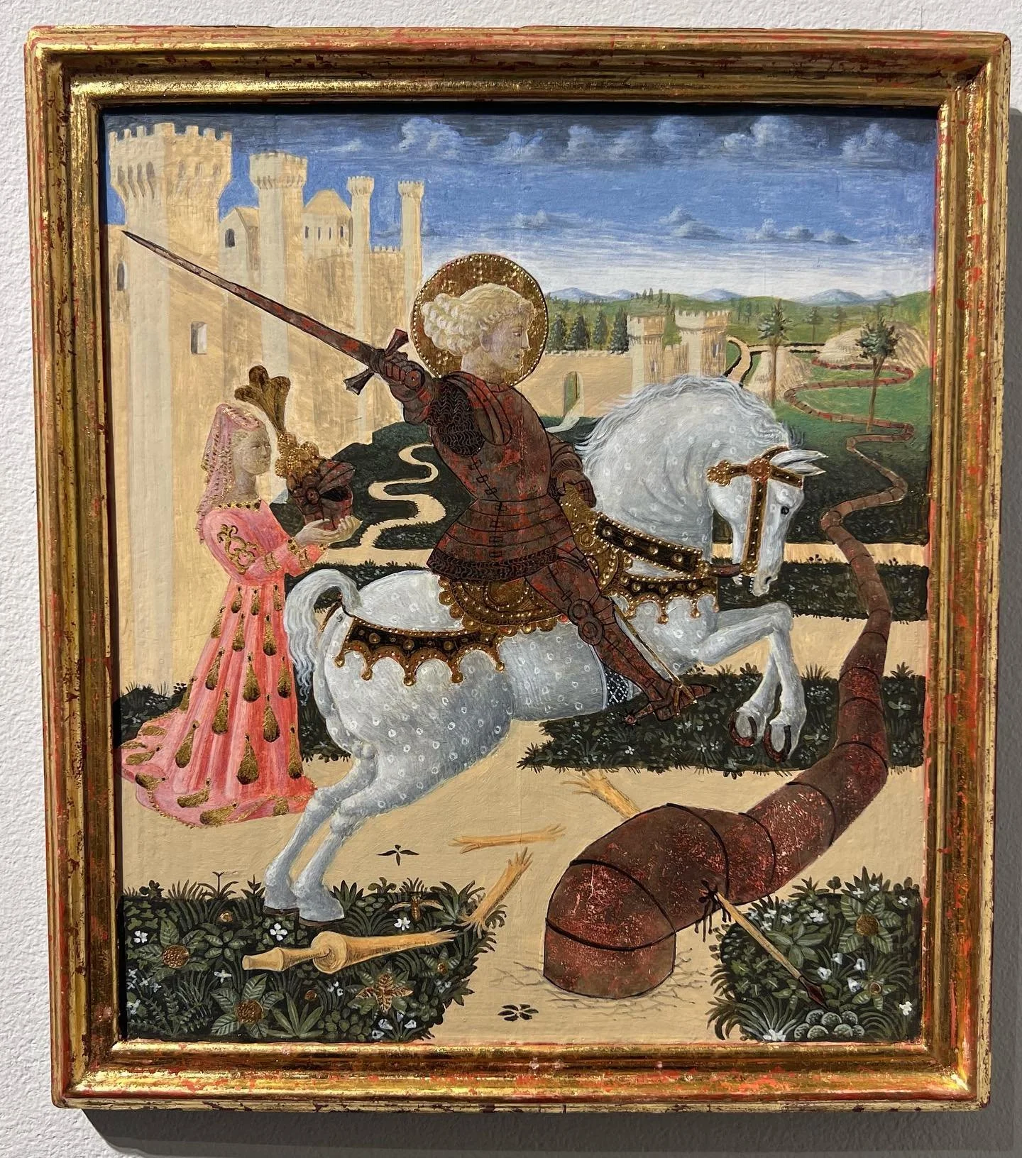 Malo Chapuy, &ldquo;St George&rdquo;, tempera and gold on wood, 2023 @morcharpentier @friezenewyork #art #contemporaryart